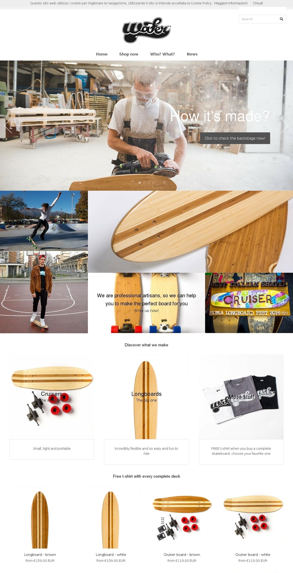 waferboards.it shopify website screenshot