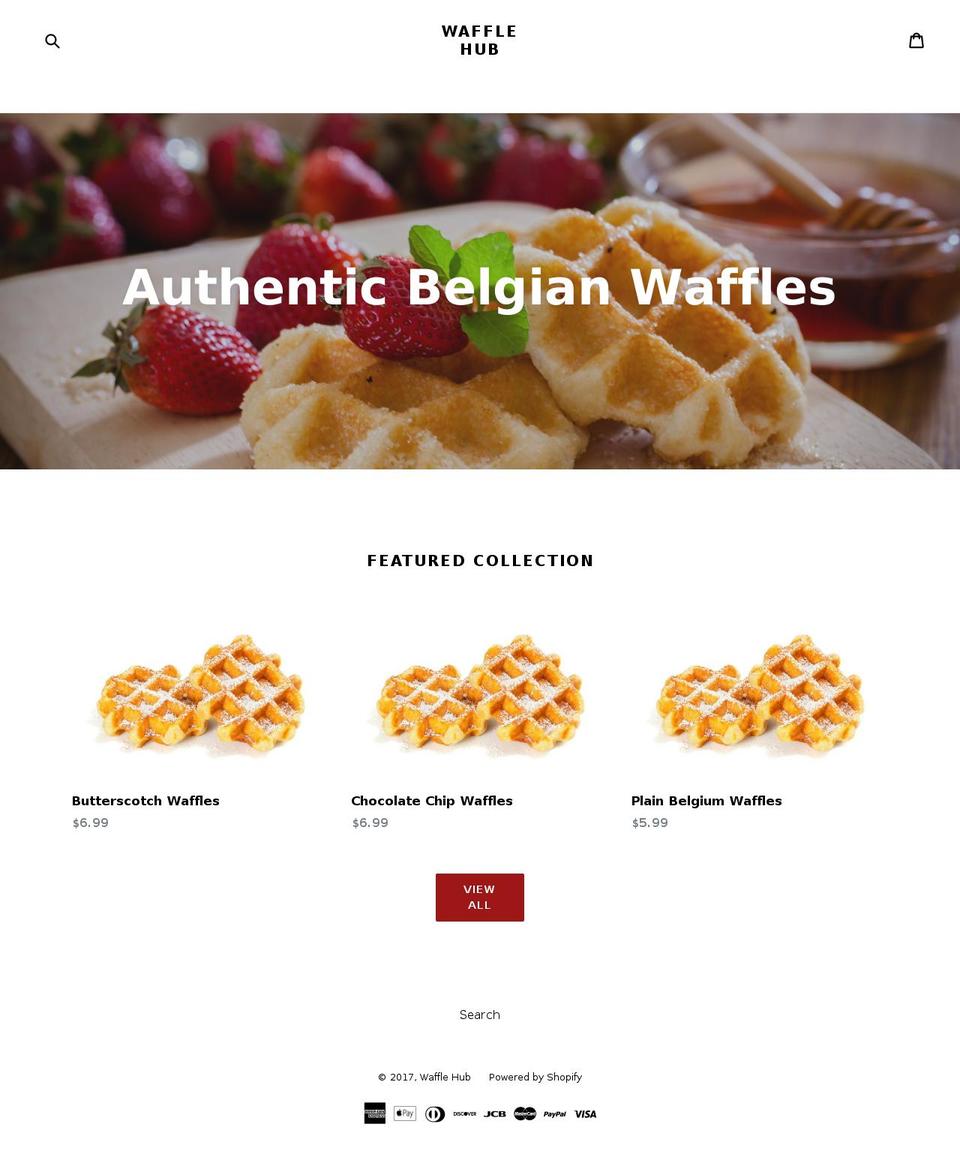 wafflehub.info shopify website screenshot