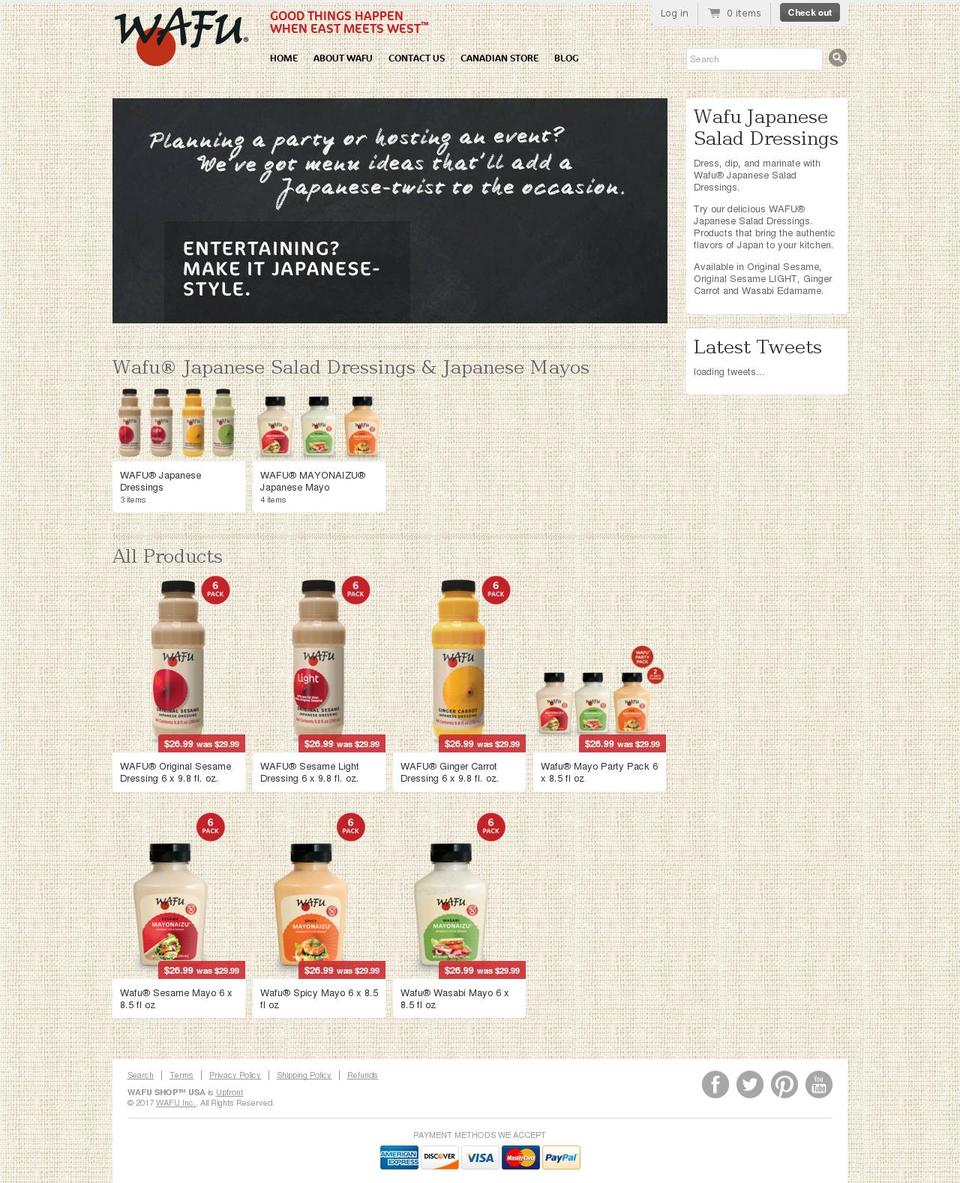 wafushop.com shopify website screenshot
