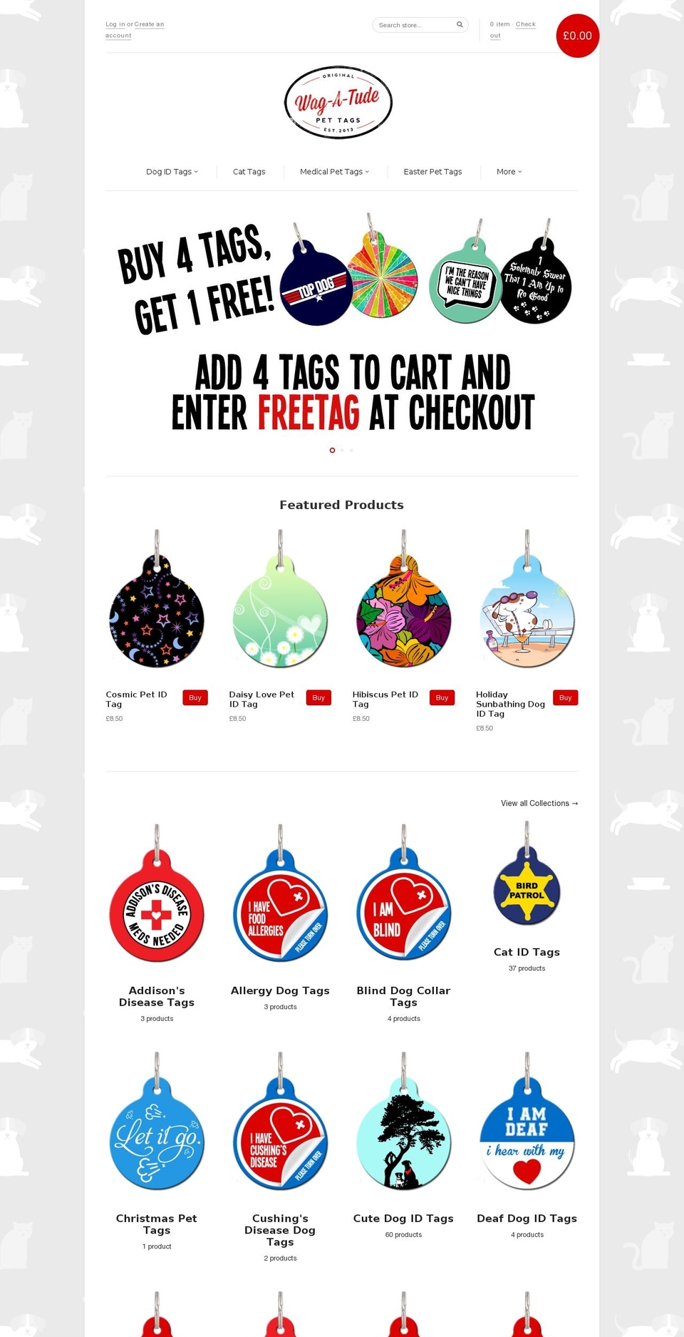 wagatudetags.com shopify website screenshot