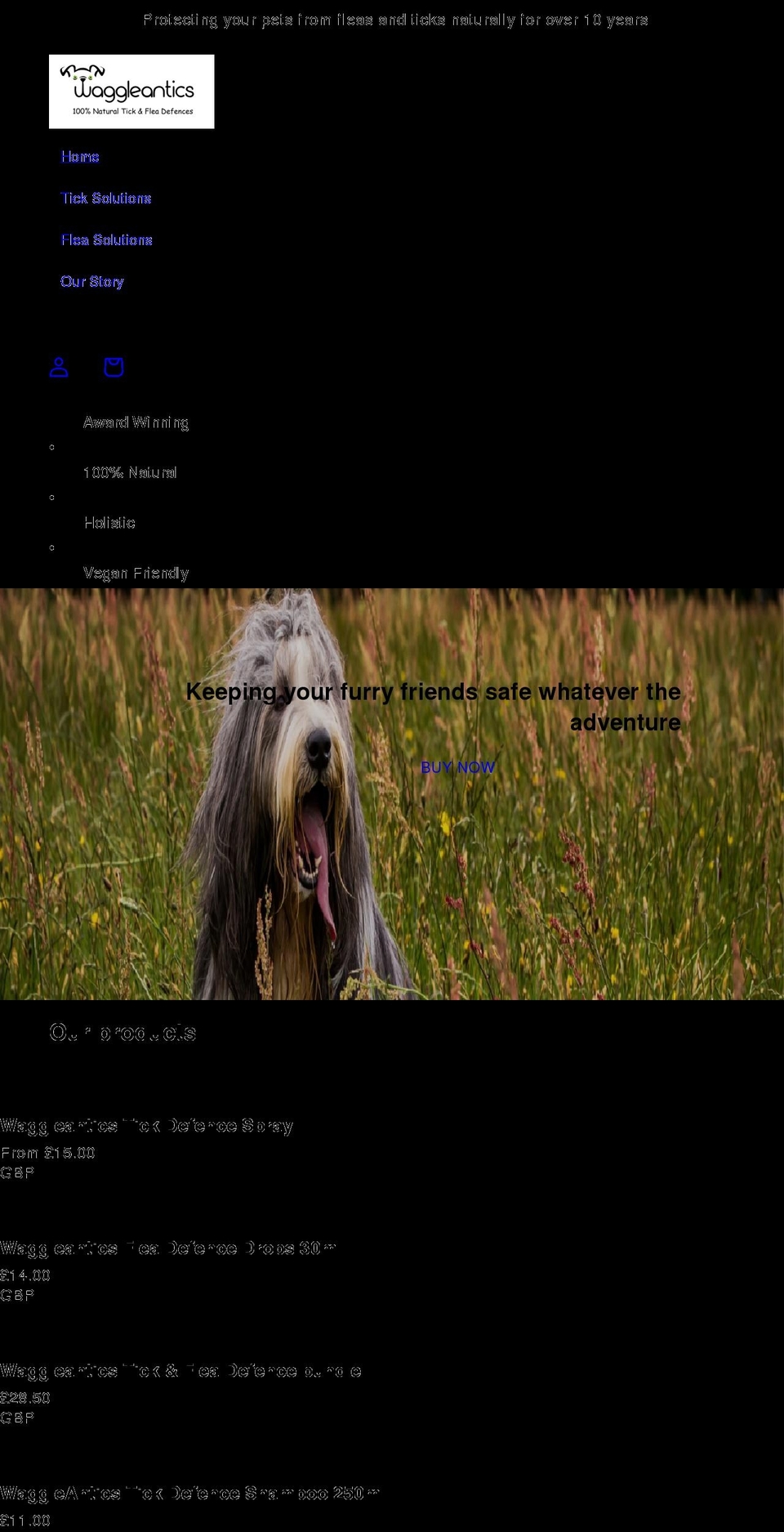 waggleantics.co.uk shopify website screenshot