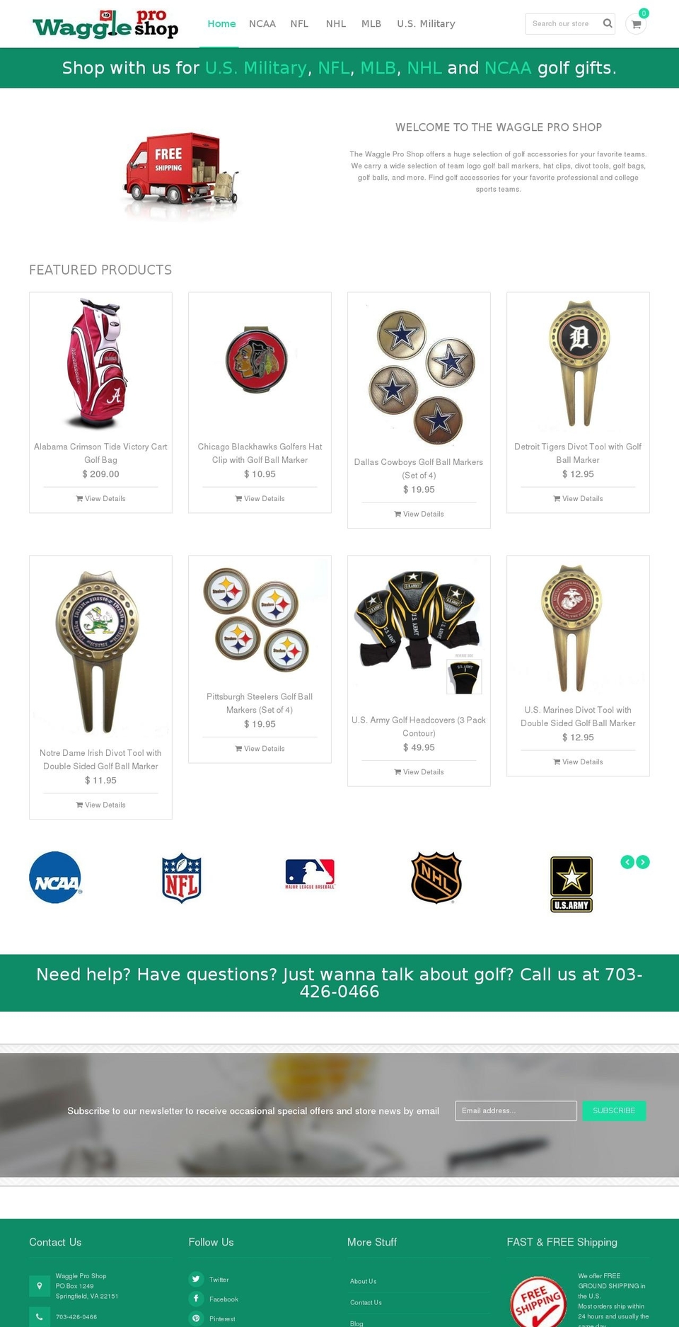 waggleproshop.com shopify website screenshot