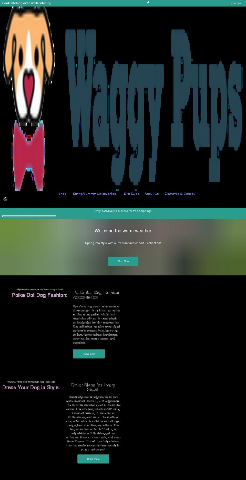 waggypups.com shopify website screenshot