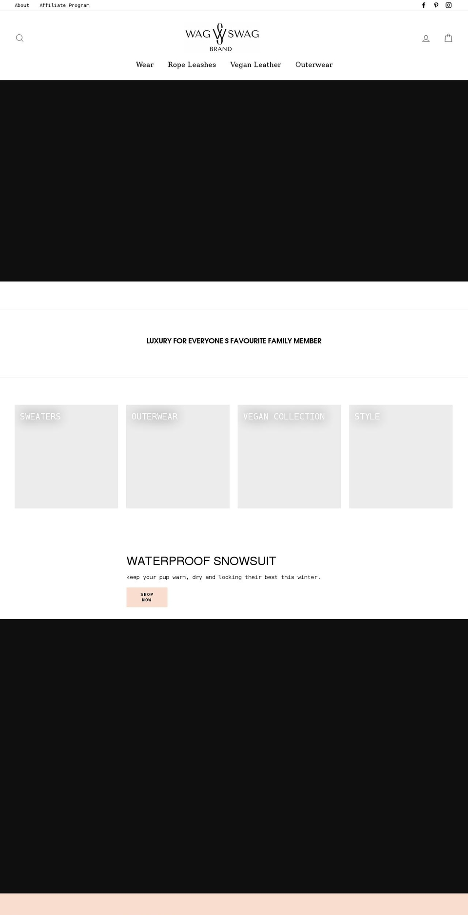 wagswagbrand.com shopify website screenshot