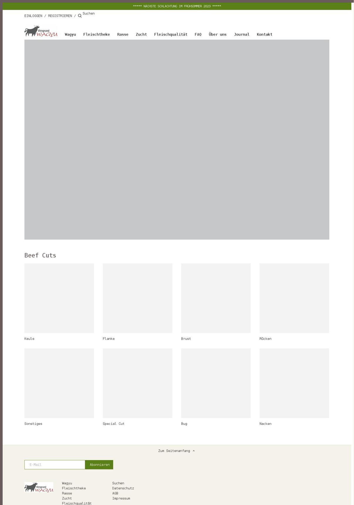 wagyu-farm.de shopify website screenshot