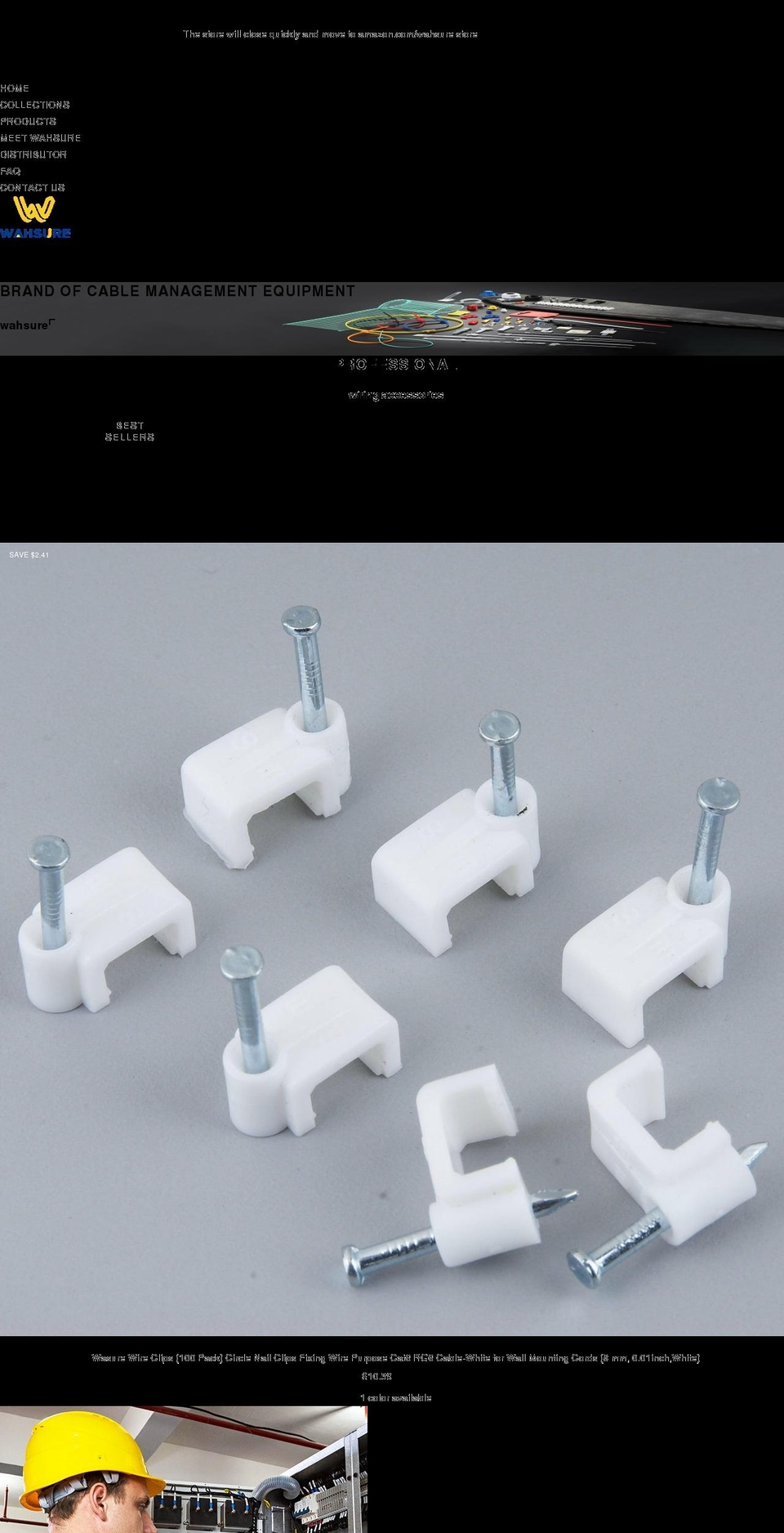 wahsure.com shopify website screenshot