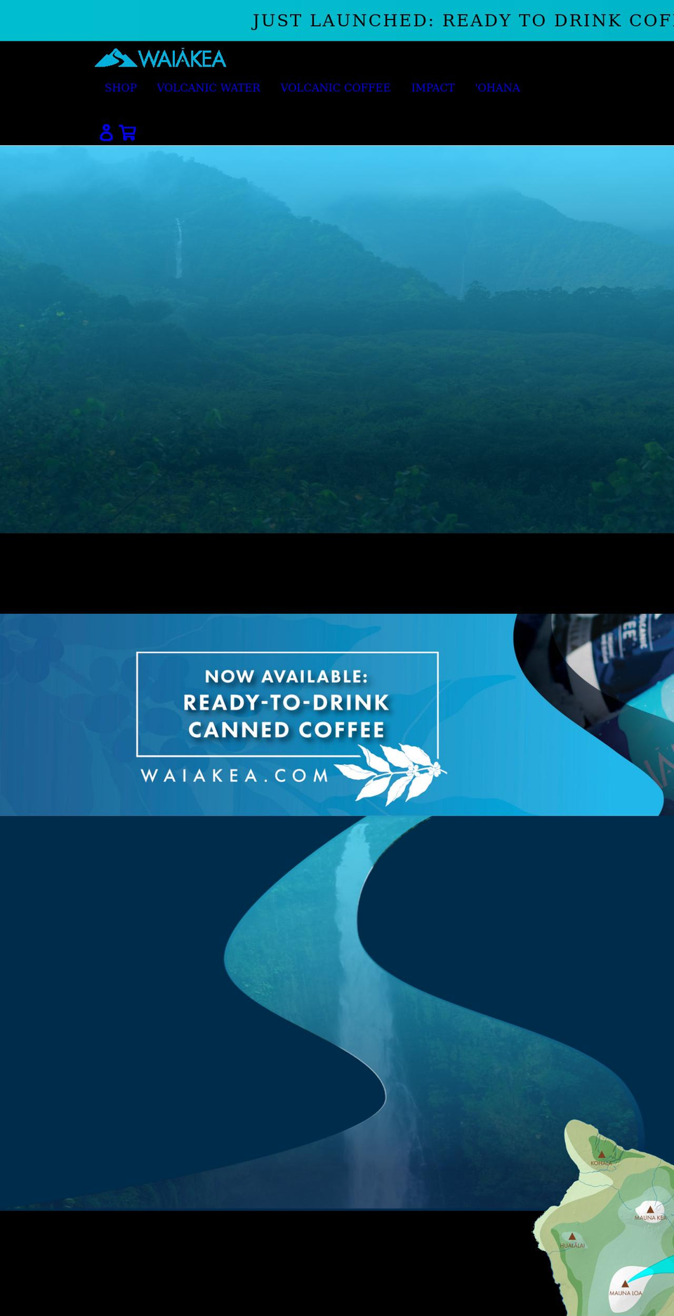 waiakea.com shopify website screenshot