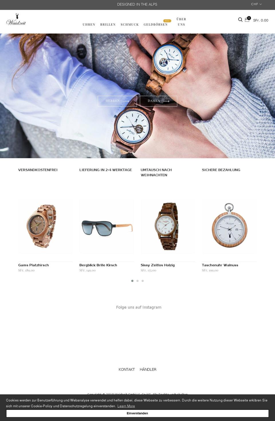 waidzeit.ch shopify website screenshot