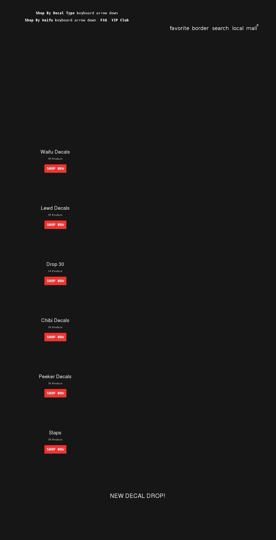 waifuclub.com shopify website screenshot