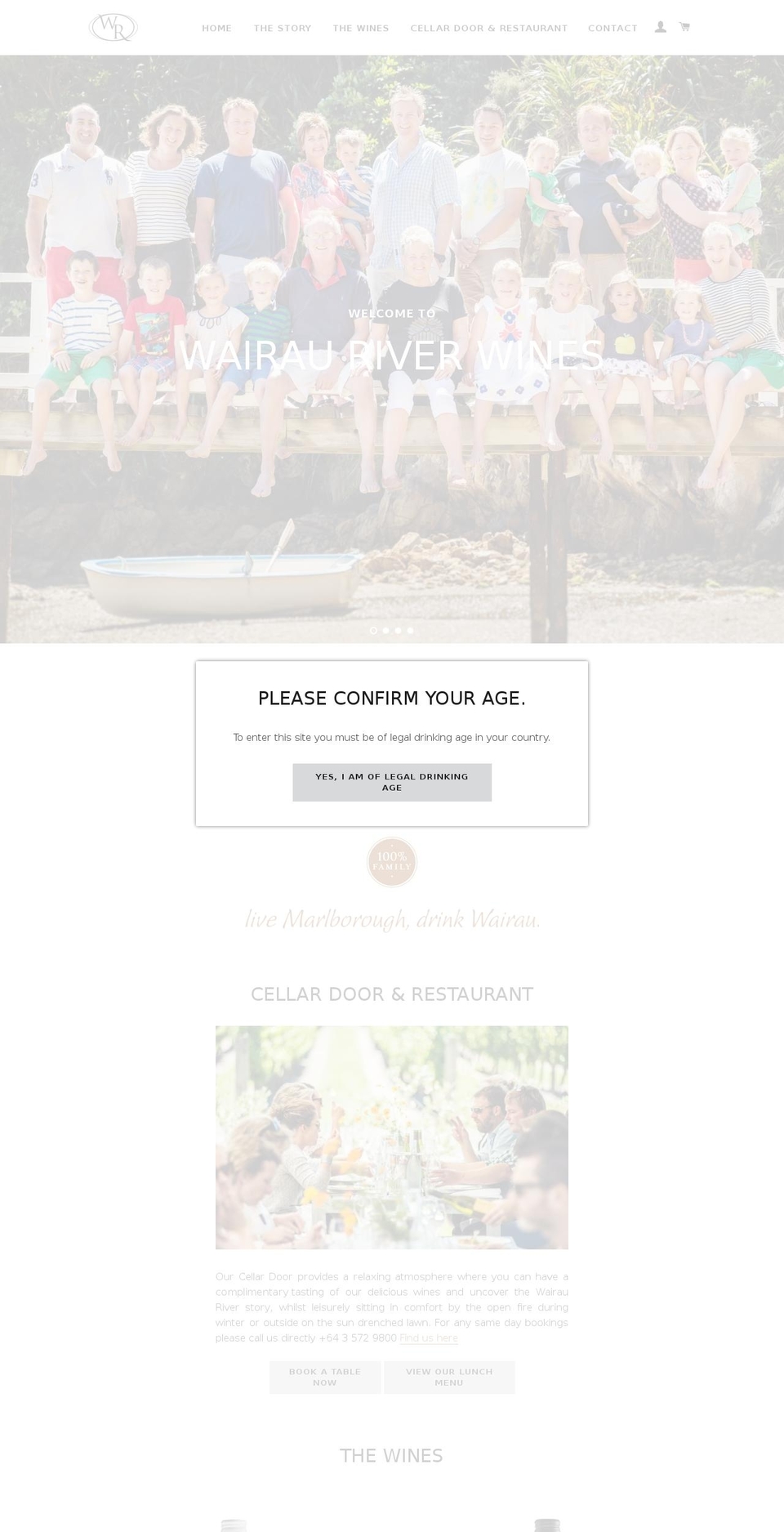 wairauriverwines.com shopify website screenshot