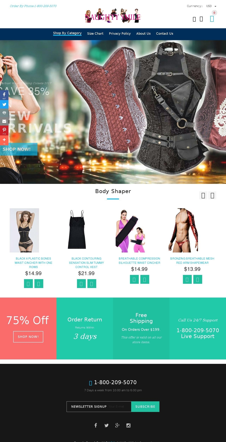 yourstore-v1-4-8 Shopify theme site example waist-training-corset.us