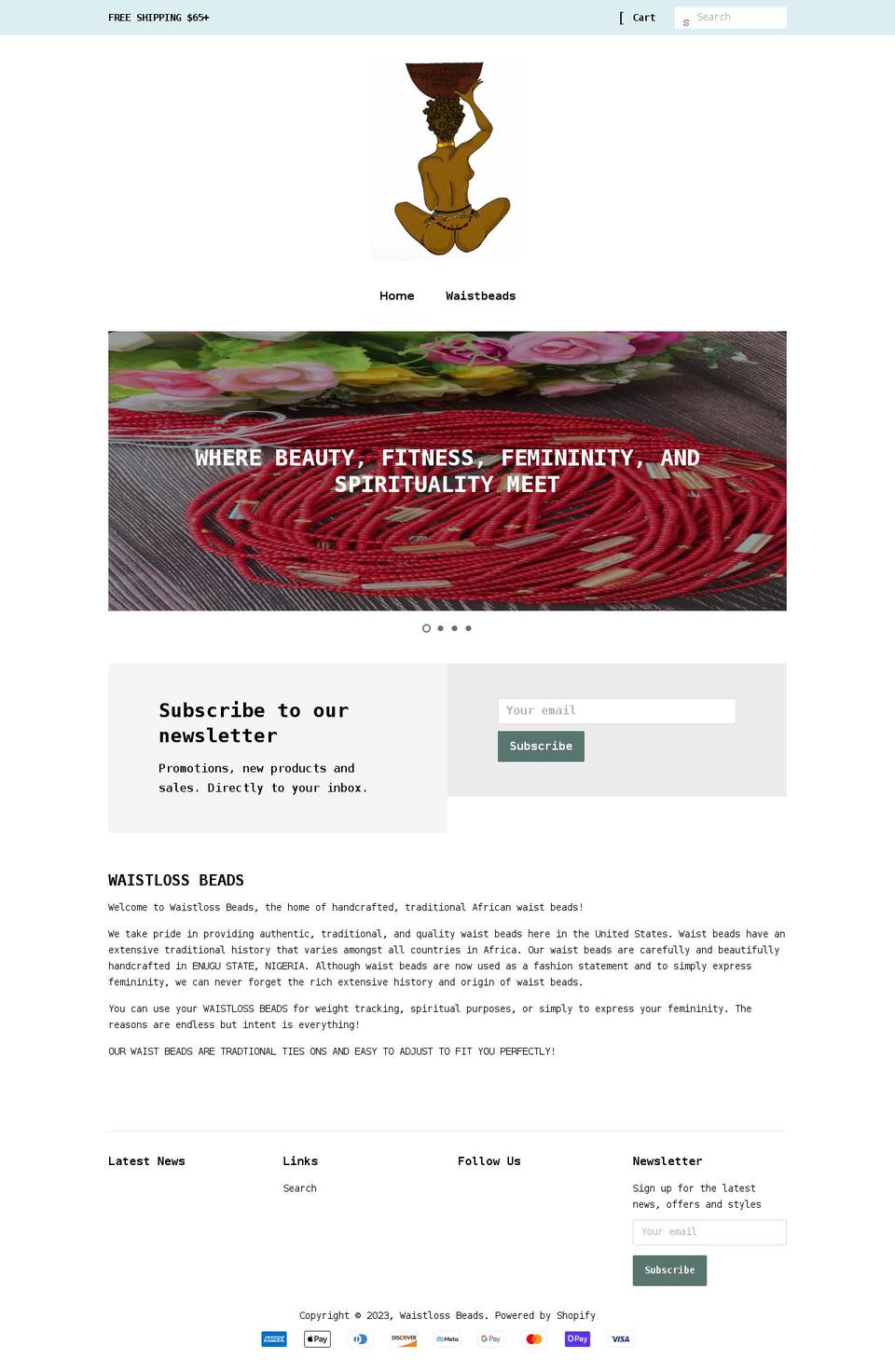 waistloss-beads.myshopify.com shopify website screenshot