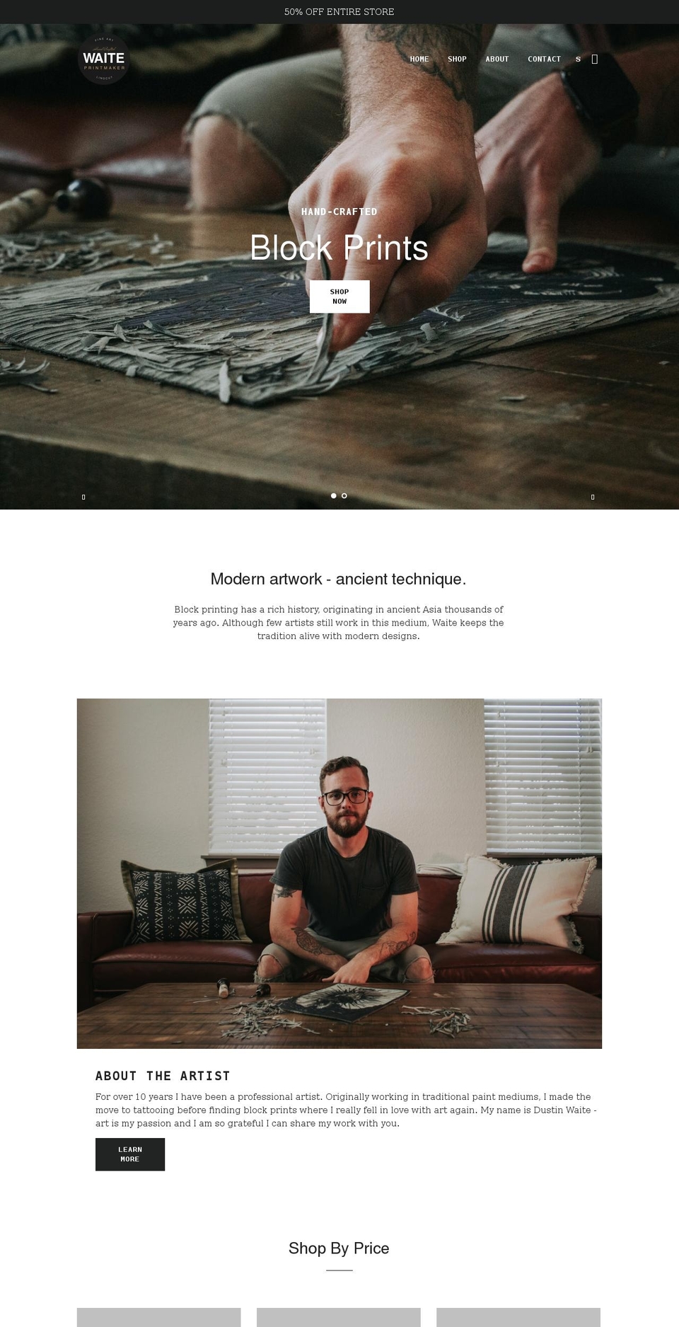 waite.shop shopify website screenshot