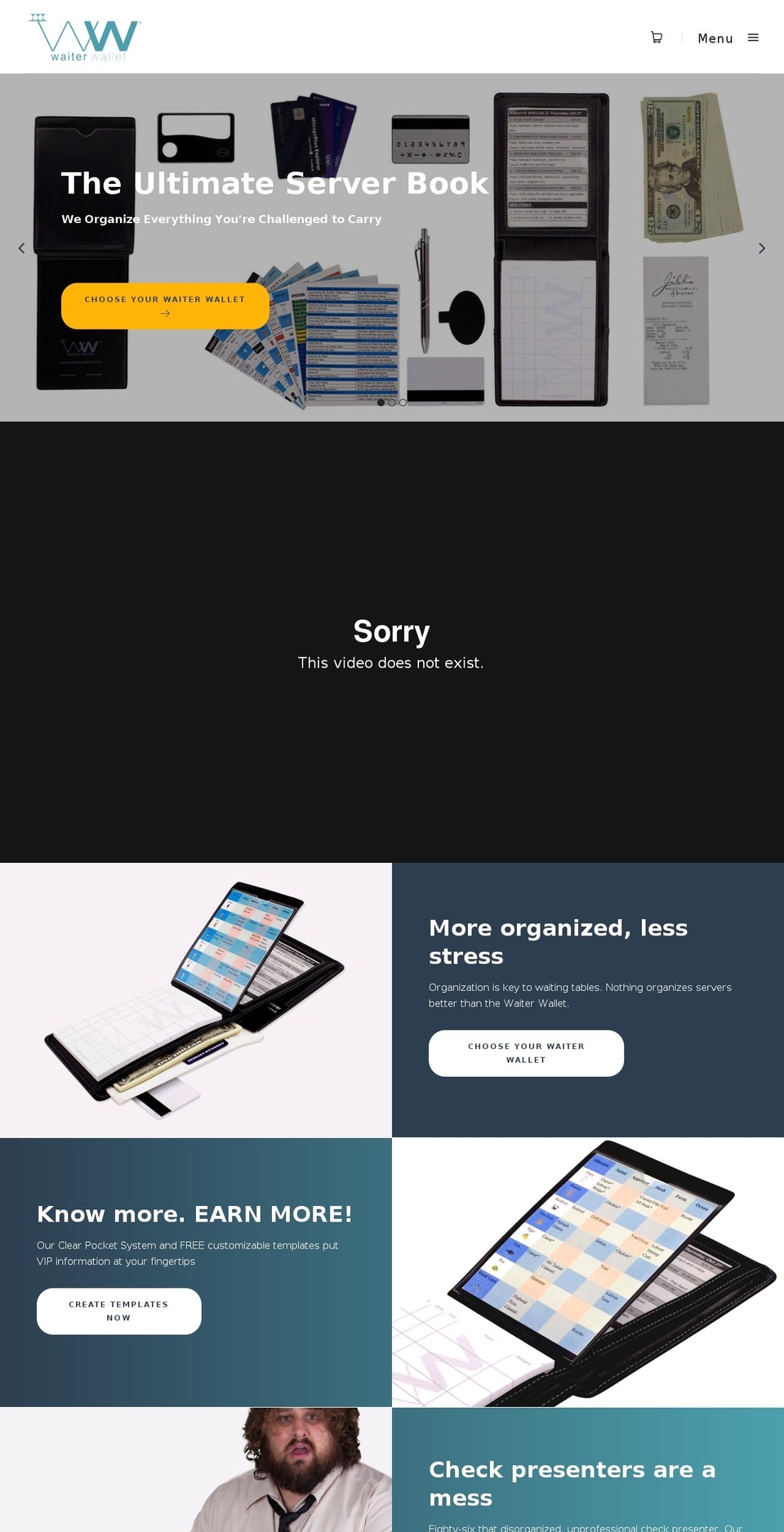 waiterwallet.org shopify website screenshot