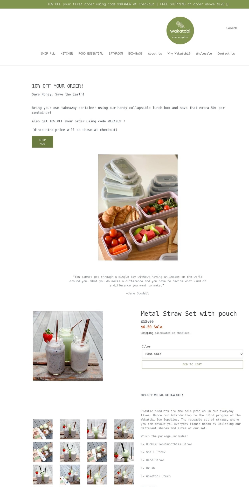 wakatobi.com.au shopify website screenshot