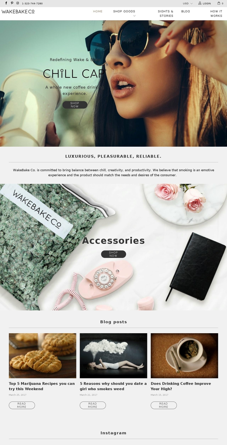 wake-bake.com shopify website screenshot