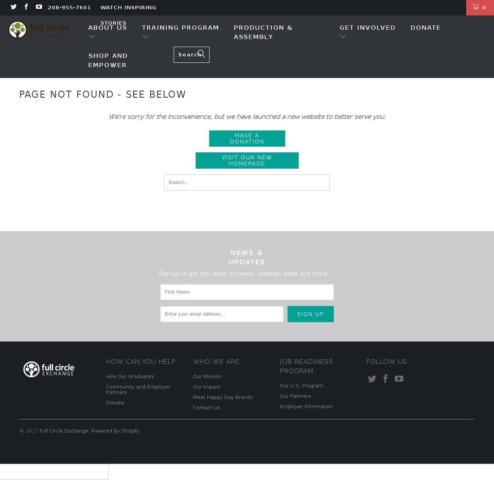 FULL CIRCLE EXCHANGE THEME Shopify theme site example wakeuptojustice.org