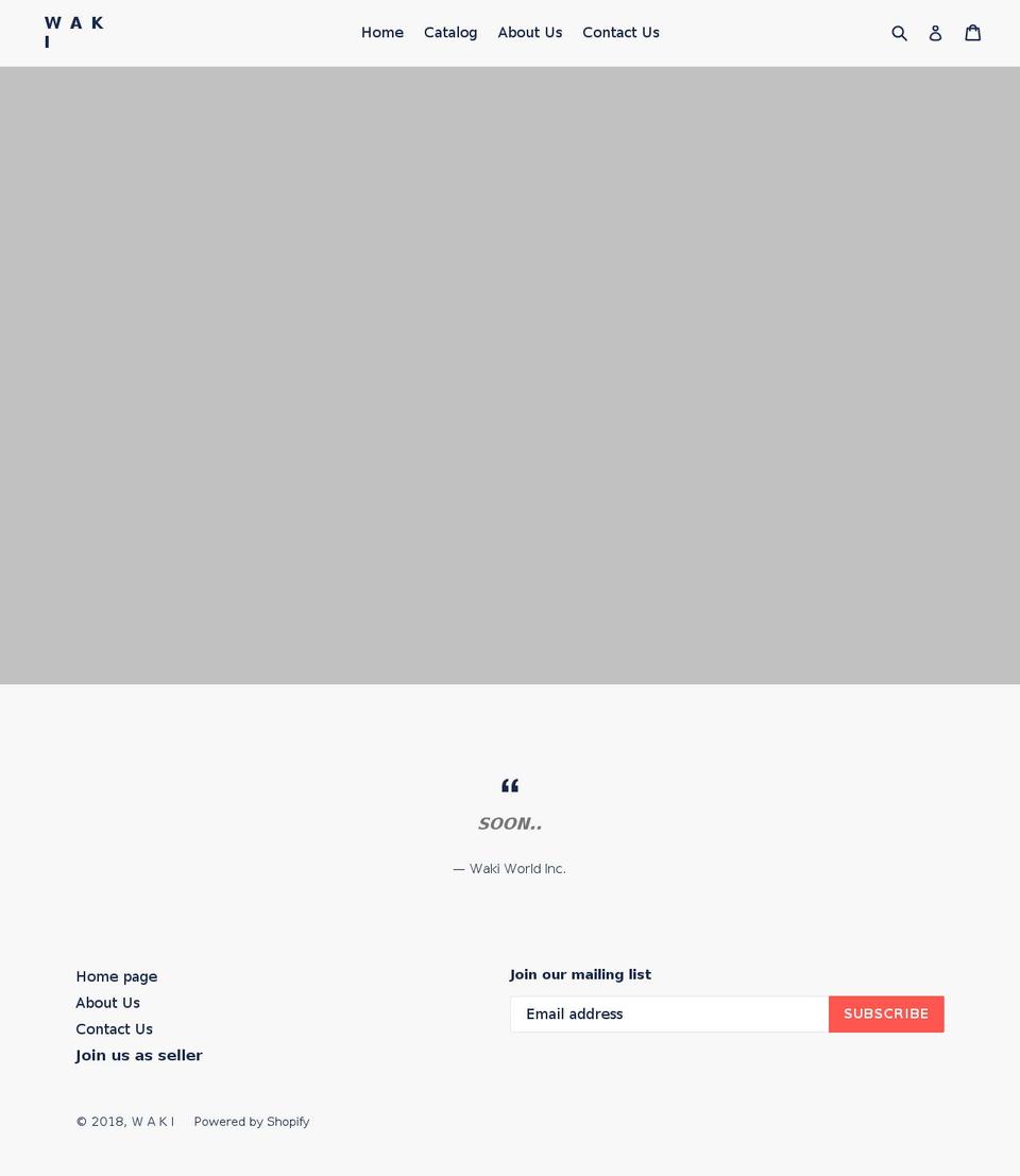 waki.store shopify website screenshot