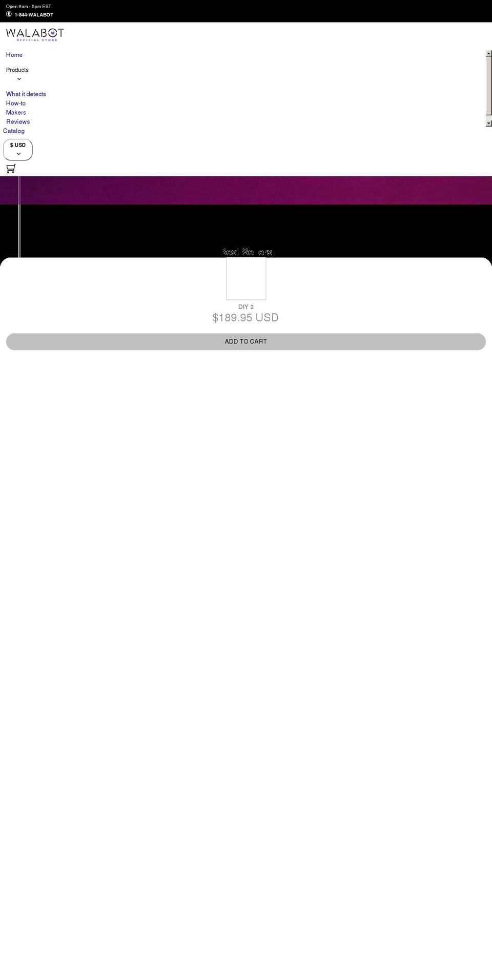 walabot.com shopify website screenshot