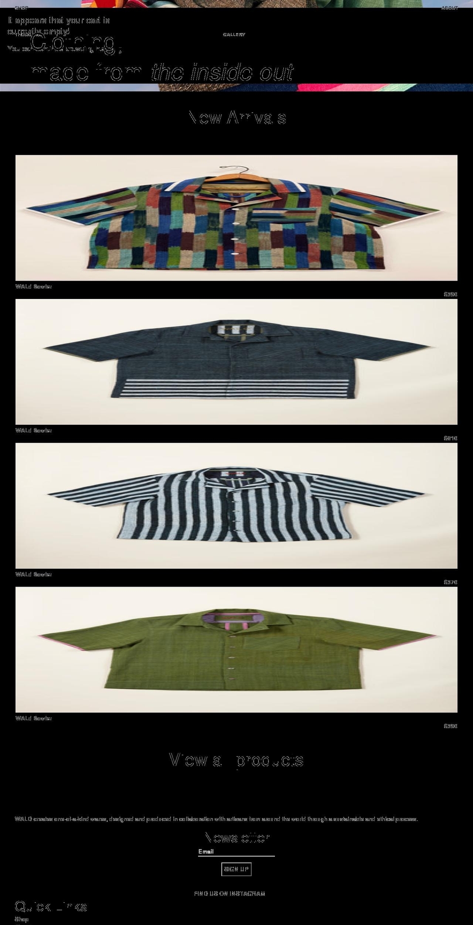 wald-us.com shopify website screenshot