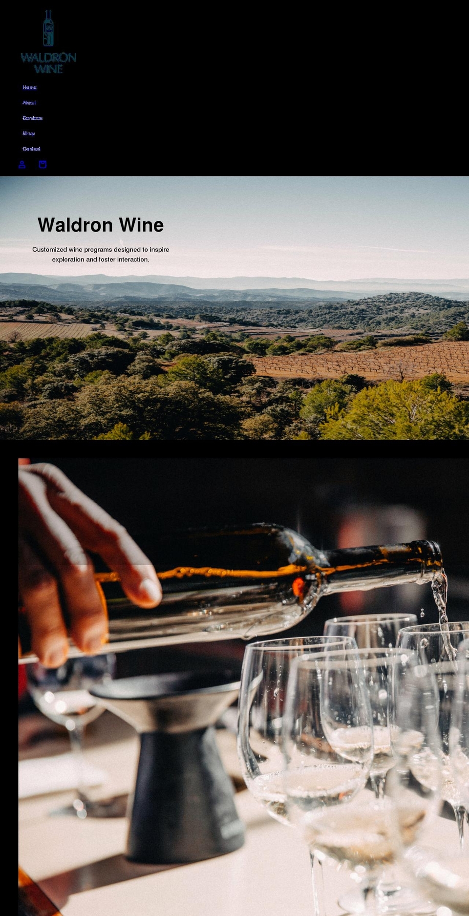 waldronwine.com shopify website screenshot