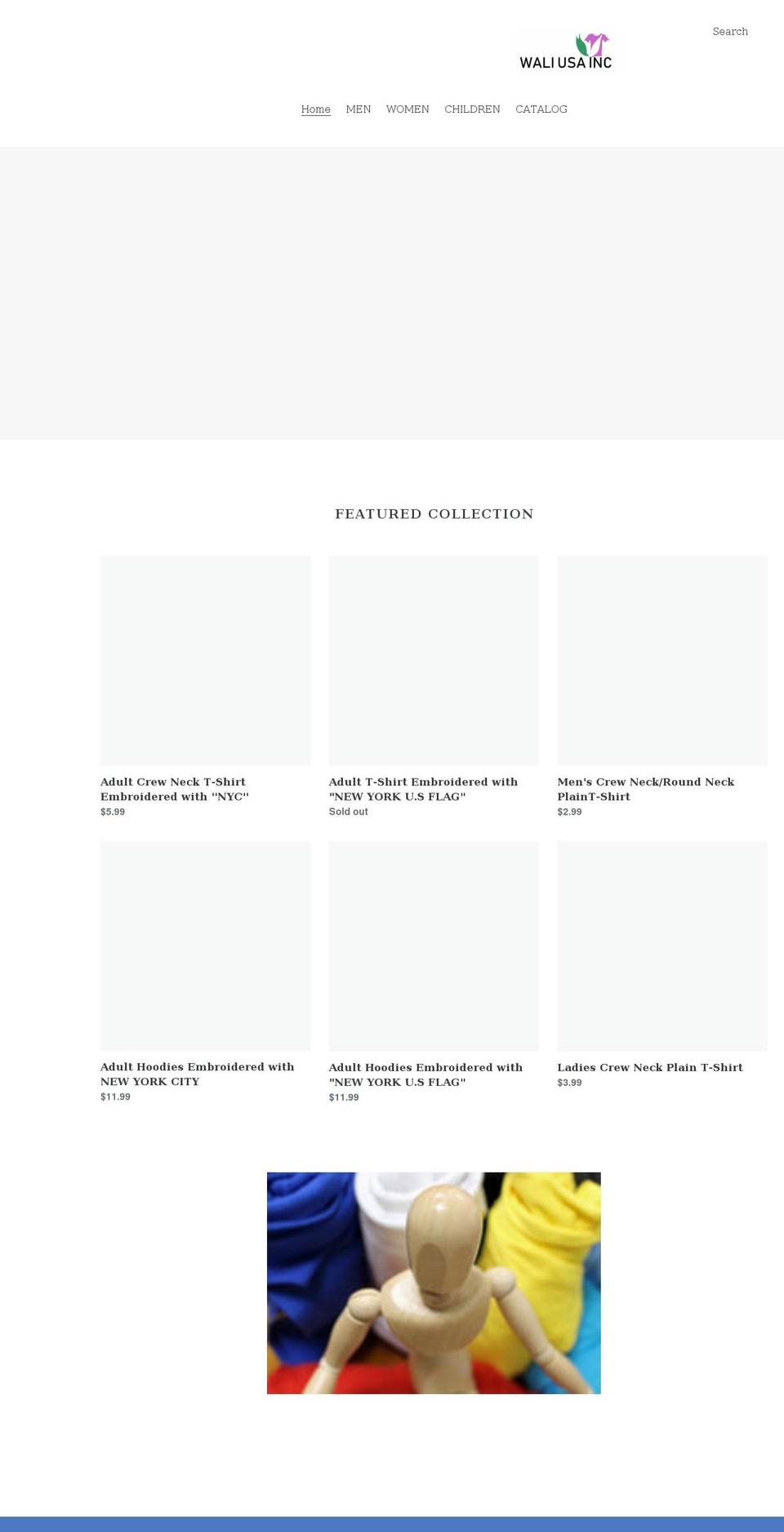 waliusainc.com shopify website screenshot