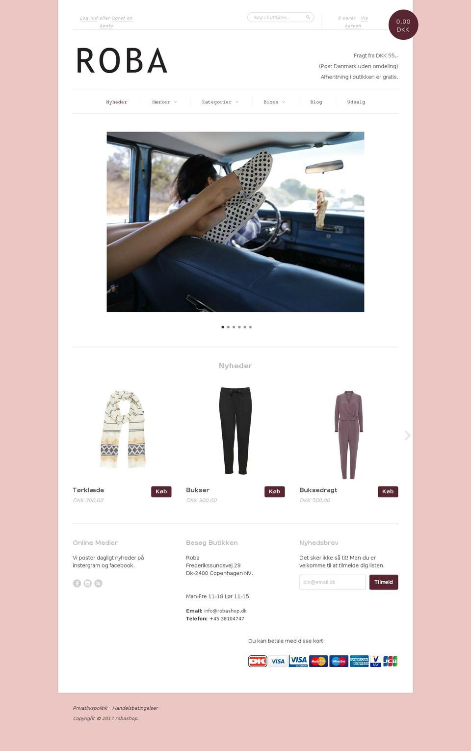 walk-in-closet.dk shopify website screenshot