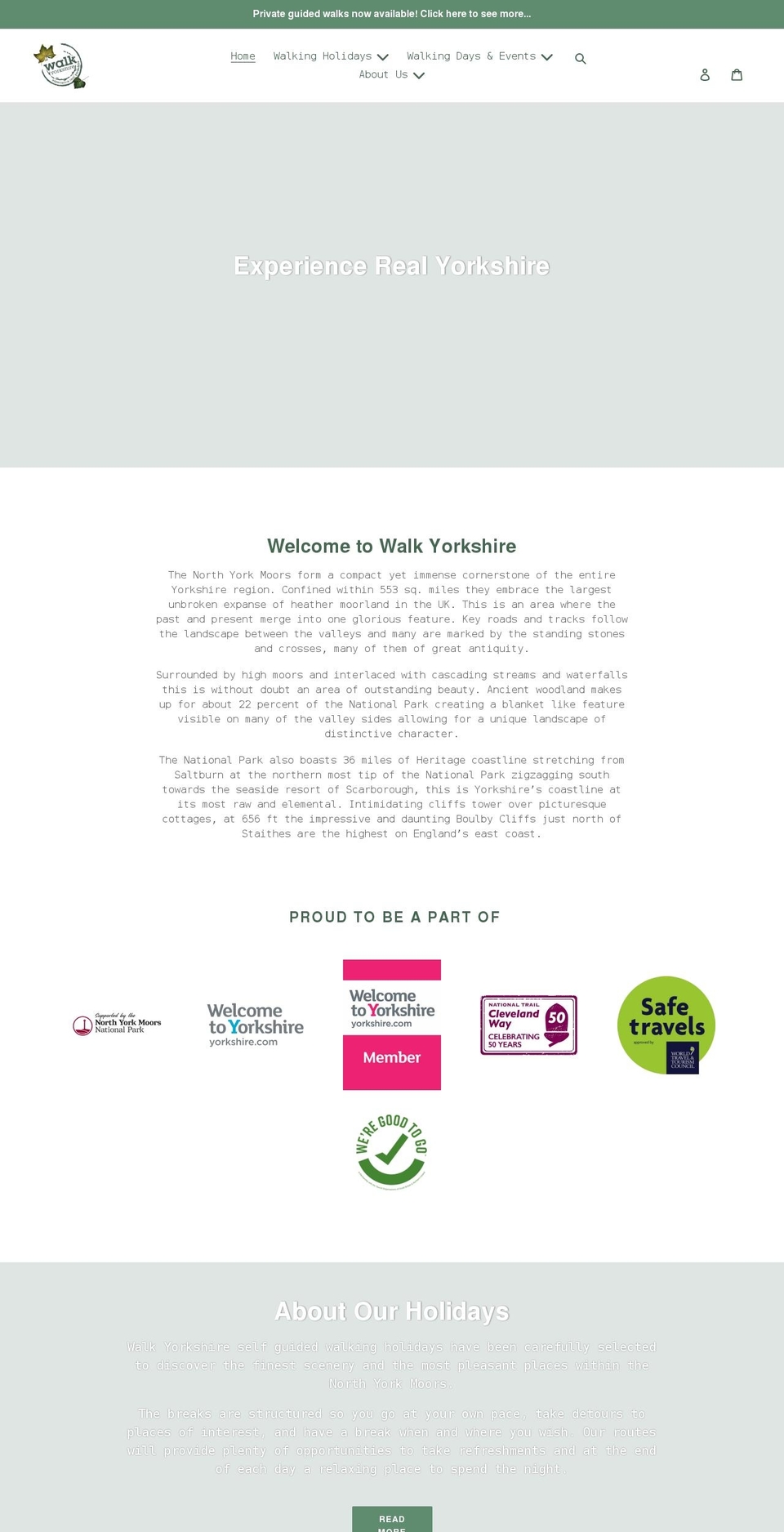 walk-yorkshire.co.uk shopify website screenshot