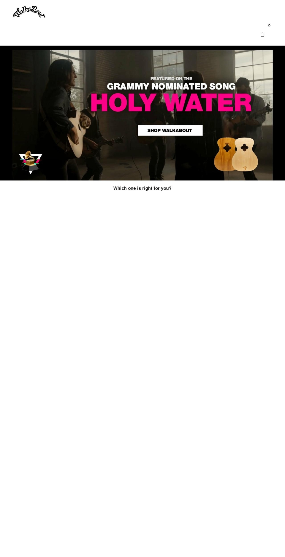 walkaboutdrum.com shopify website screenshot