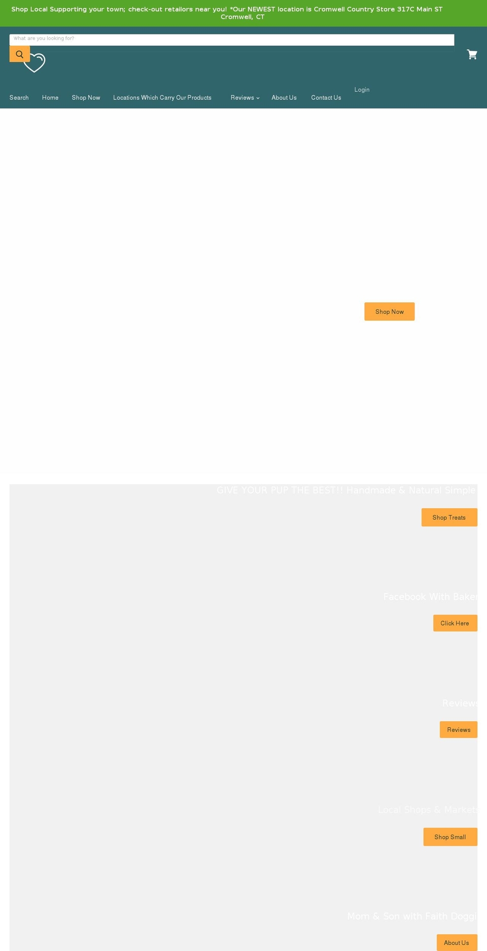 walkbyfaithdoggiebakery.com shopify website screenshot