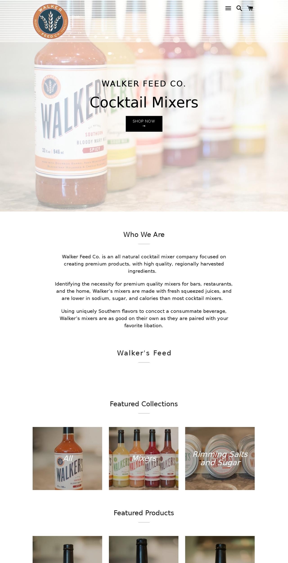 walkerfeedco.com shopify website screenshot