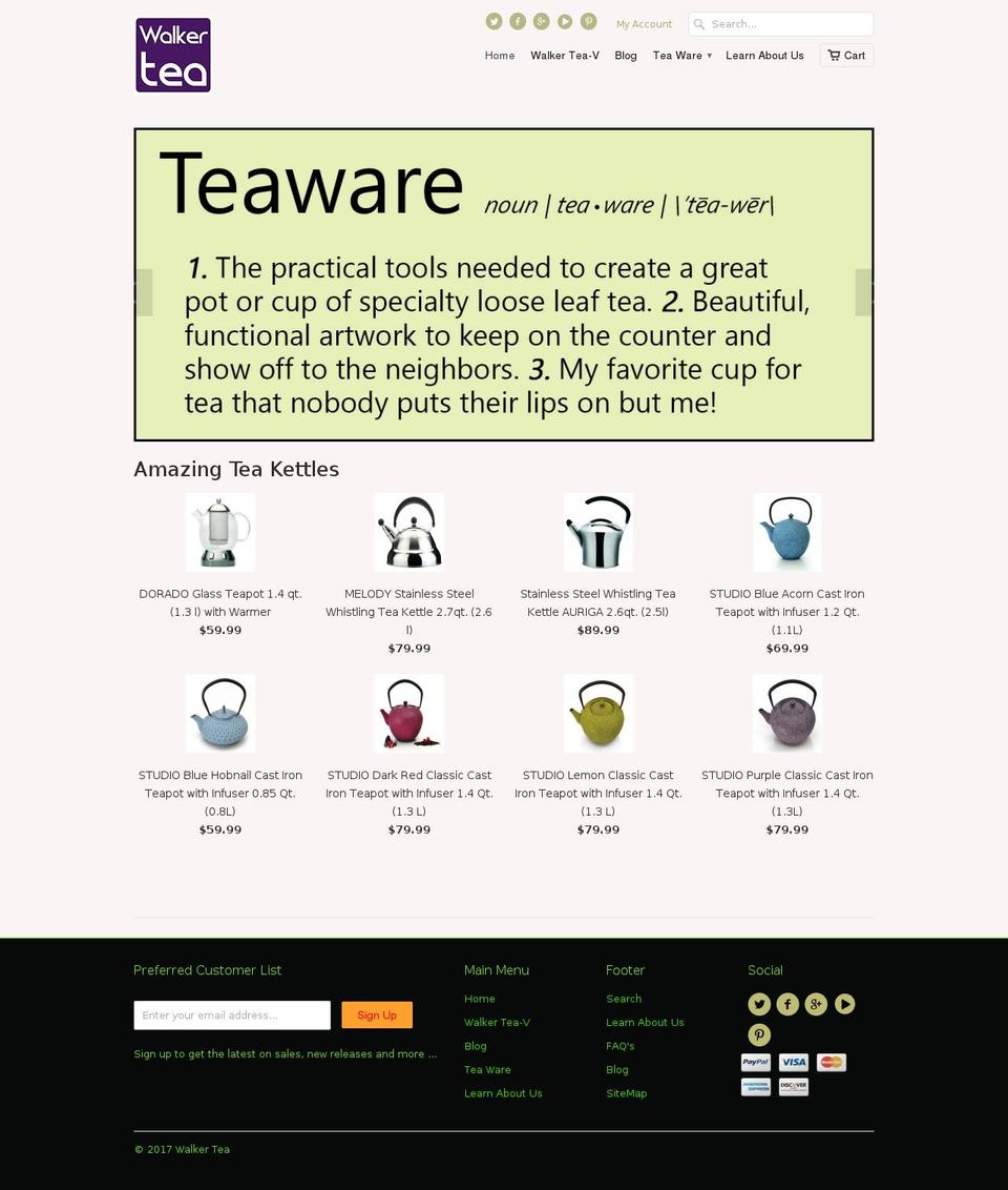 walkerteacompany.com shopify website screenshot