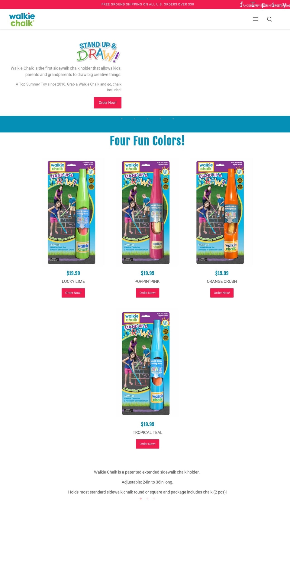 walkiechalk.com shopify website screenshot