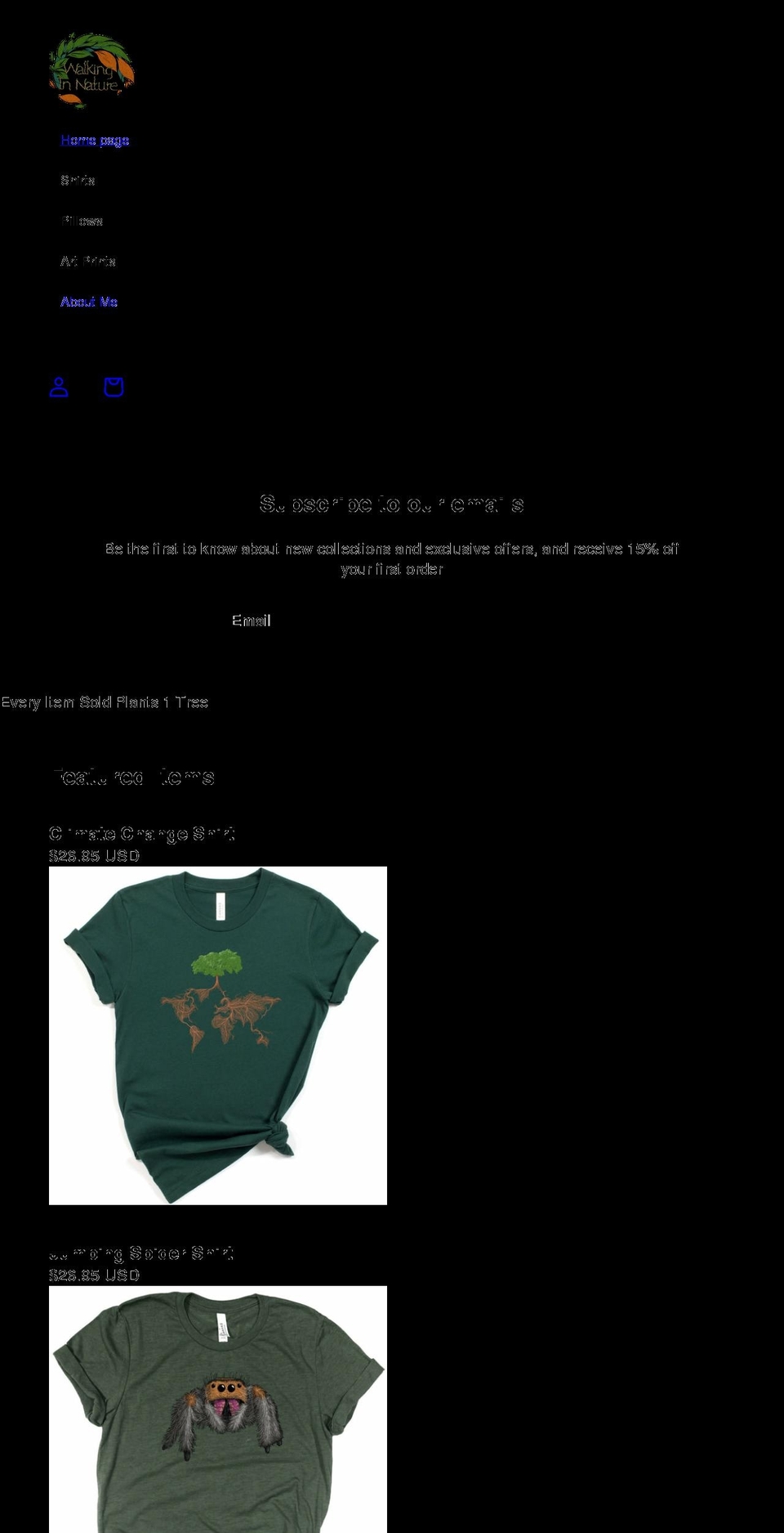walking-nature.com shopify website screenshot