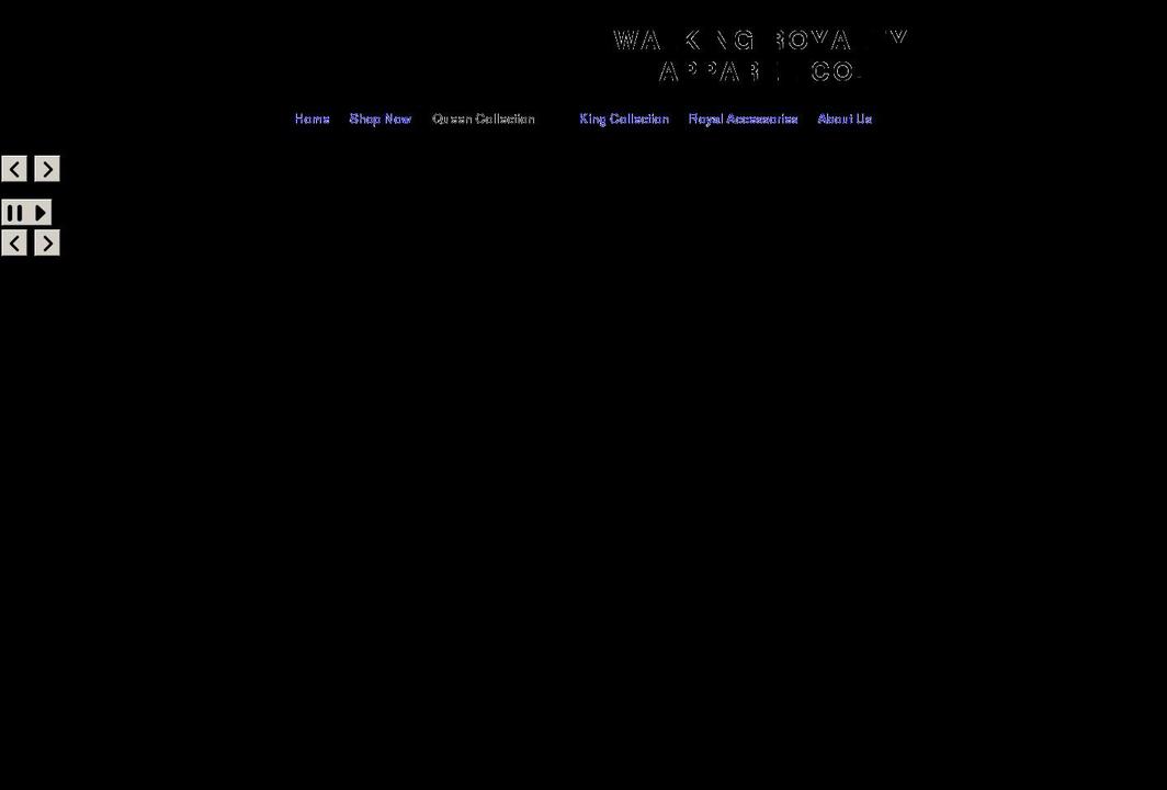 walkingroyaltyapparel6.com shopify website screenshot