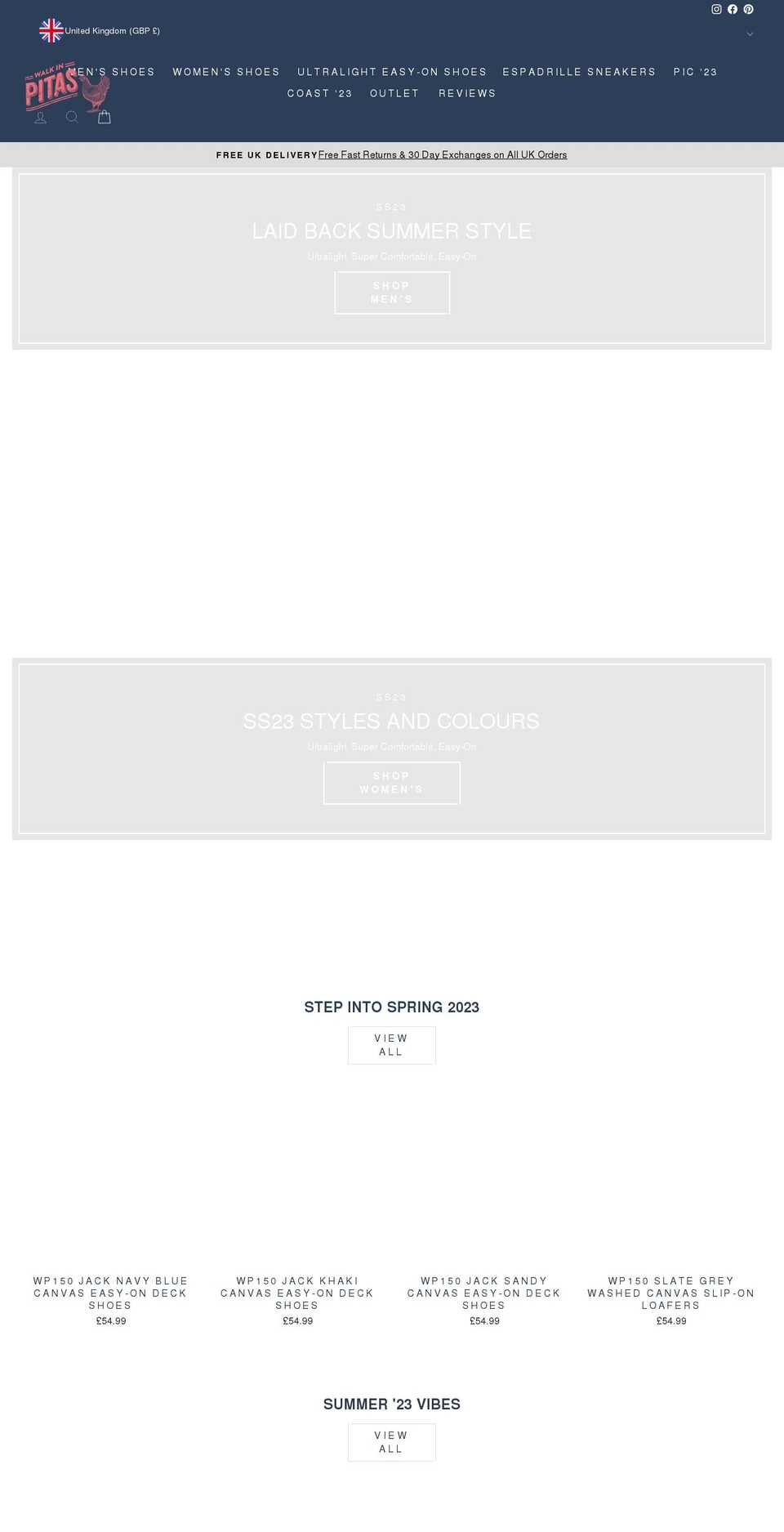 walkinpitas.net shopify website screenshot
