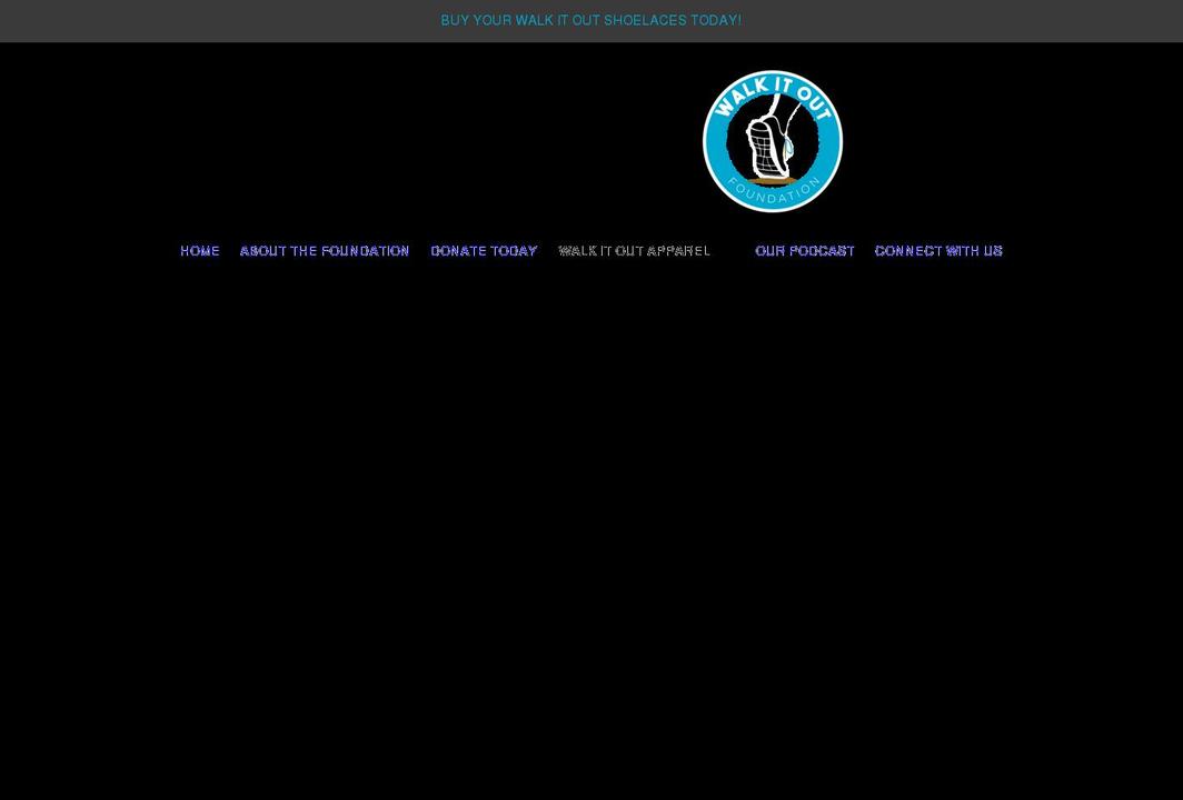 walkitoutfoundation.org shopify website screenshot