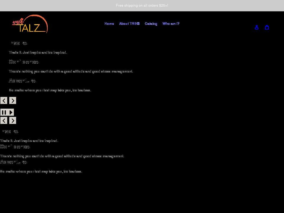 walktalz.com shopify website screenshot