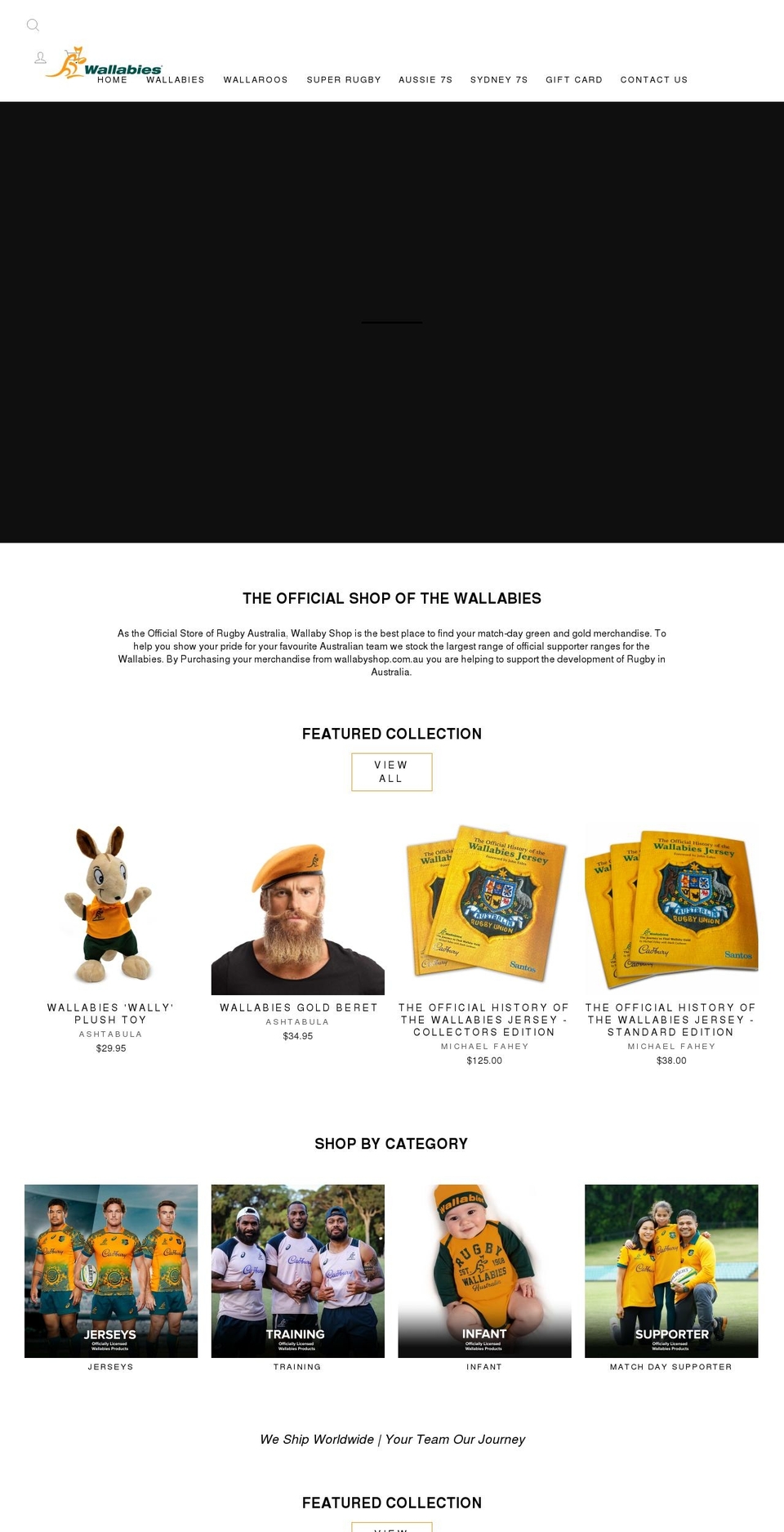wallabyshop.com.au shopify website screenshot