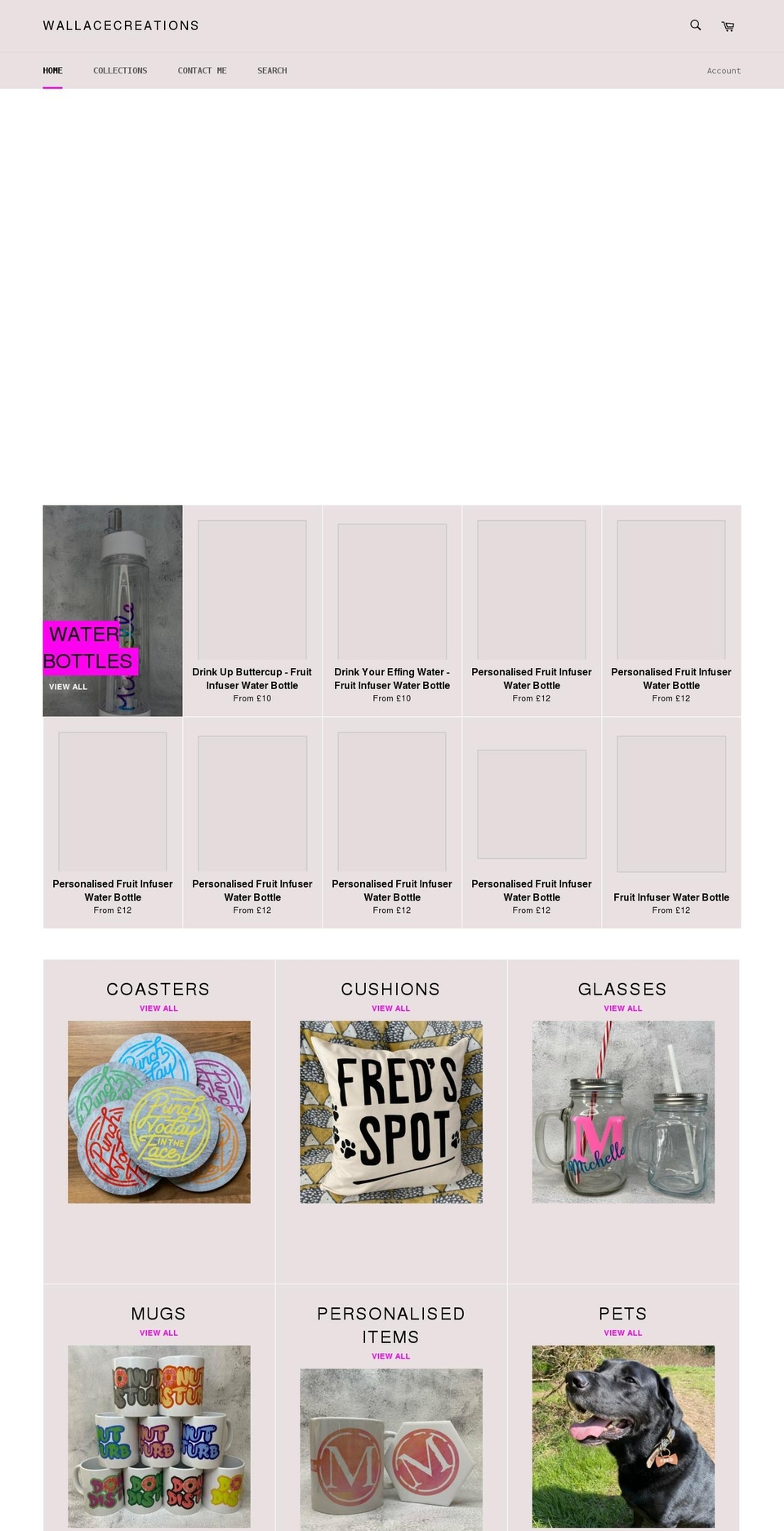 wallacecreations.co.uk shopify website screenshot