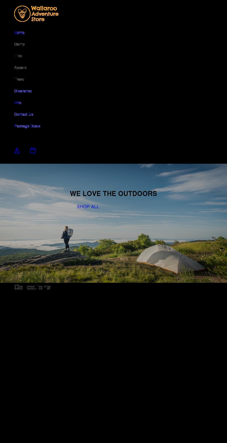 wallarooadventurestore.com.au shopify website screenshot