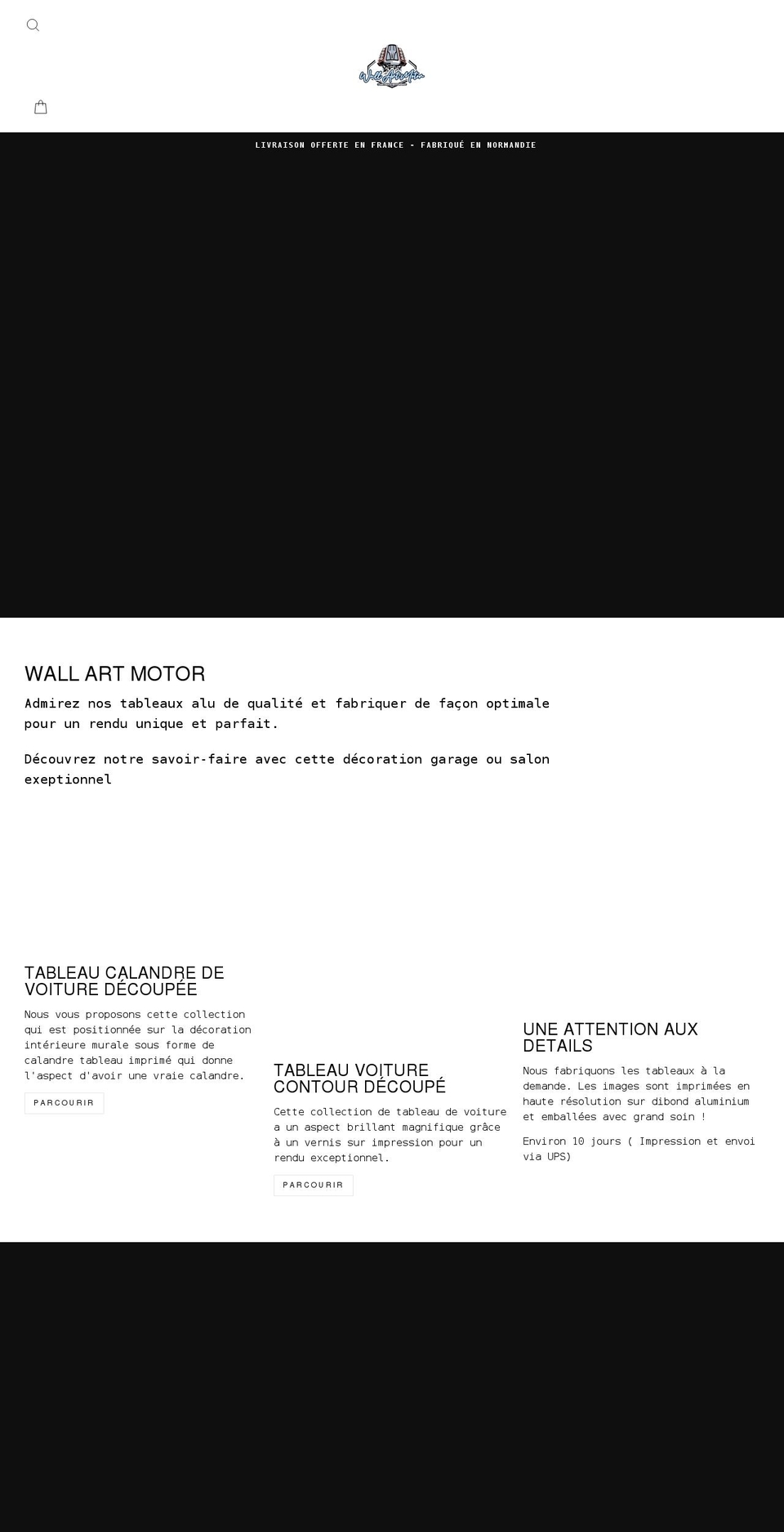 wallartmotor.com shopify website screenshot