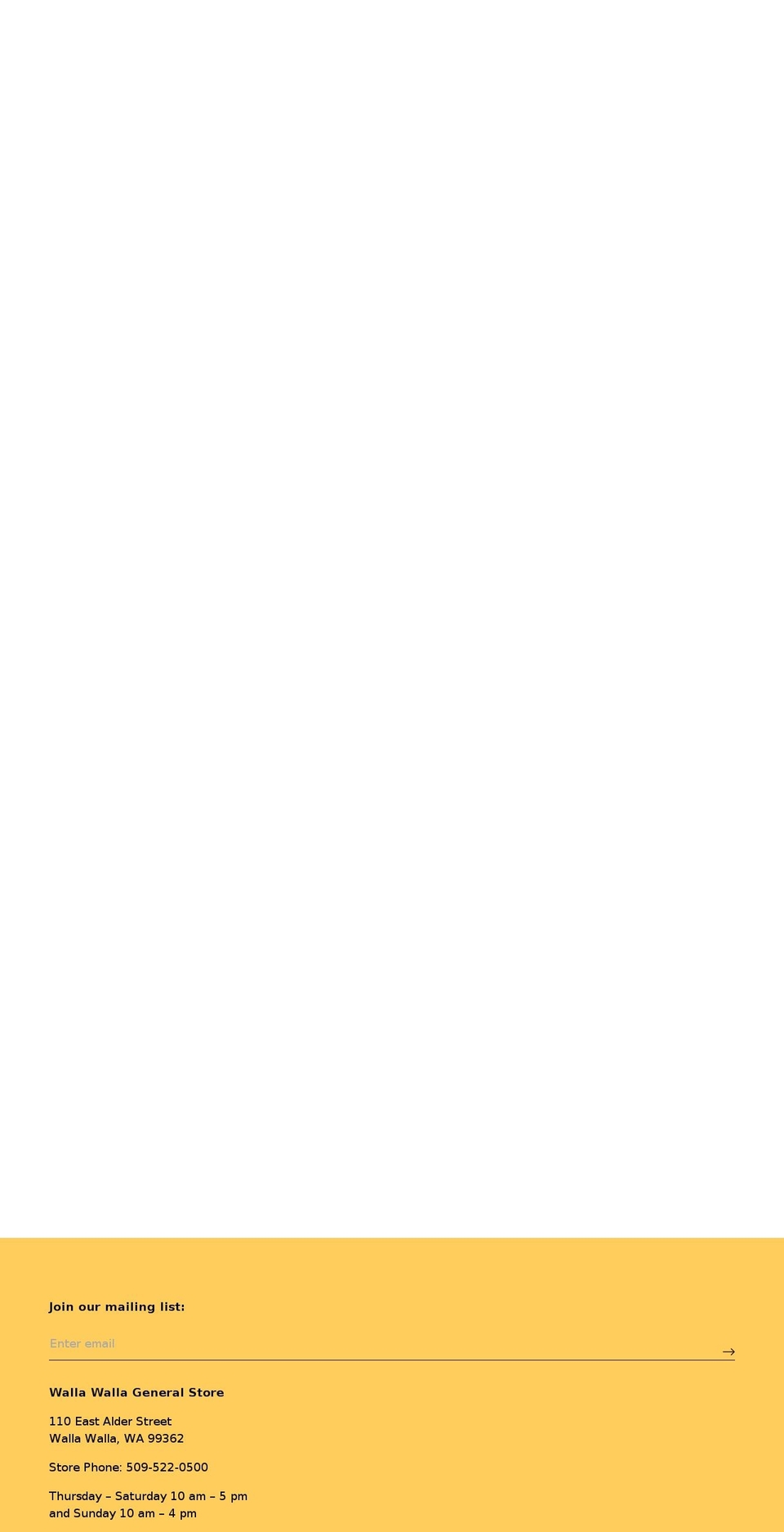 wallawallageneralstore.com shopify website screenshot