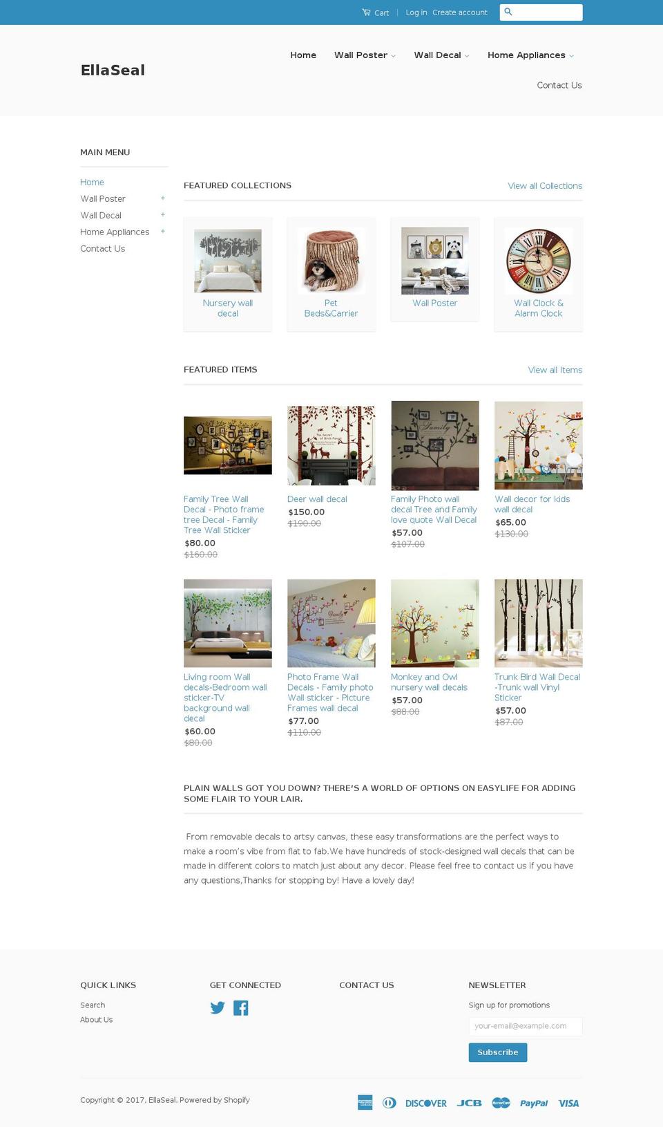 walldecalplaza.com shopify website screenshot