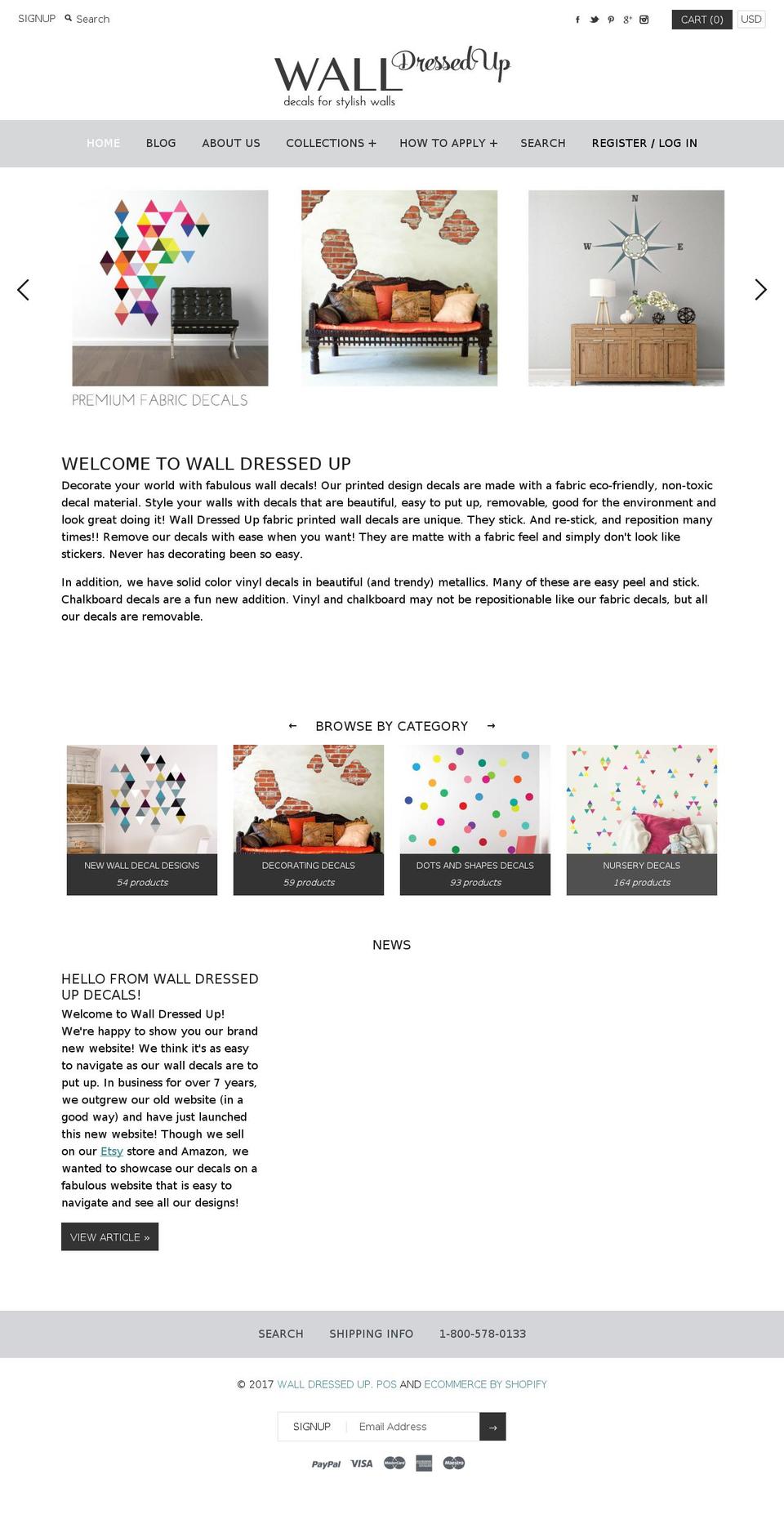 walldressedup.net shopify website screenshot