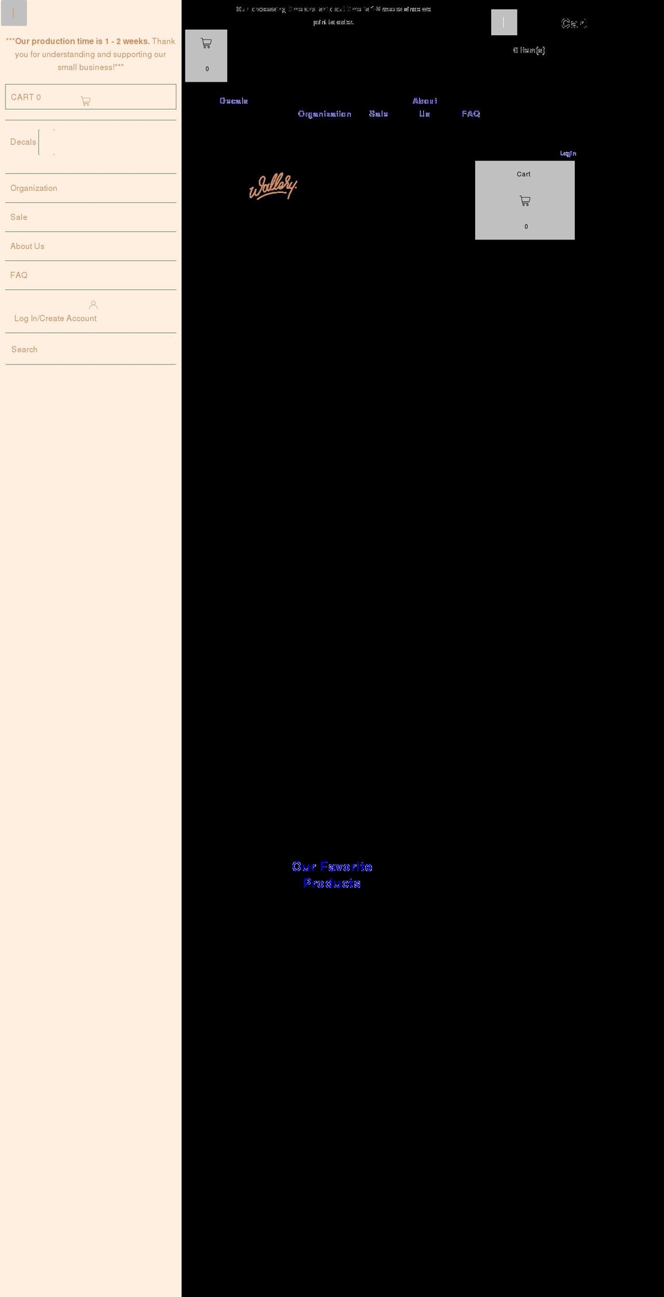 walleryco.com shopify website screenshot