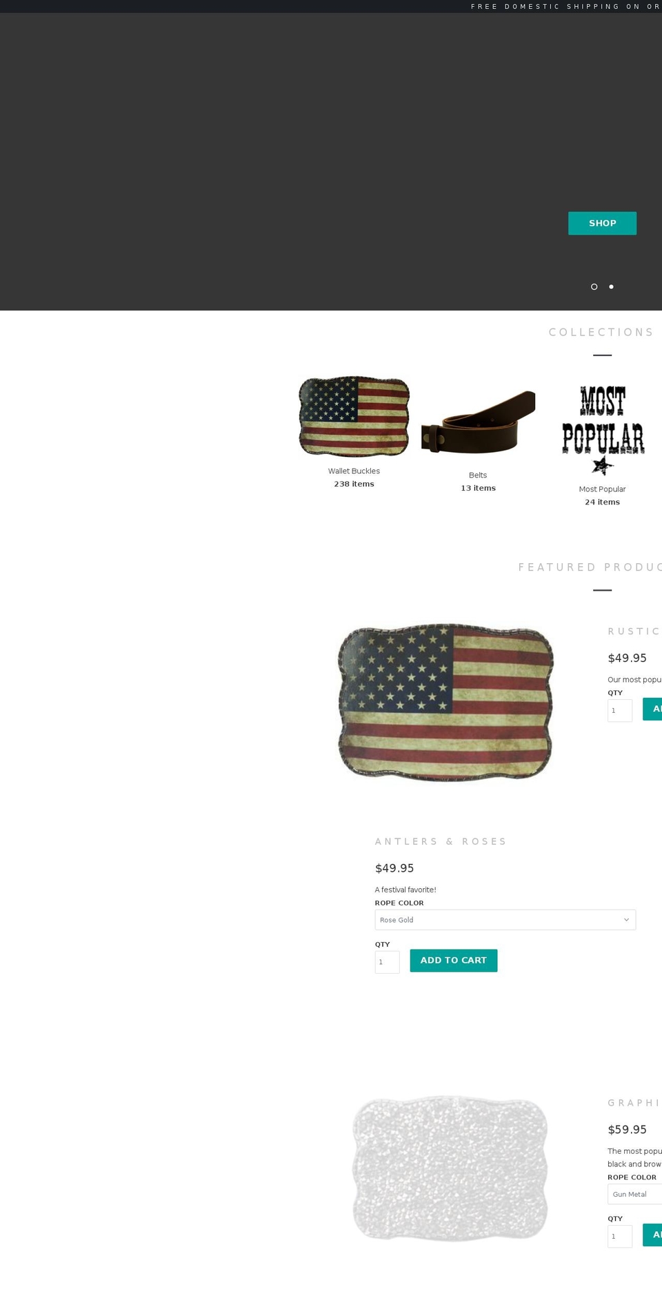 walletbuckle.com shopify website screenshot