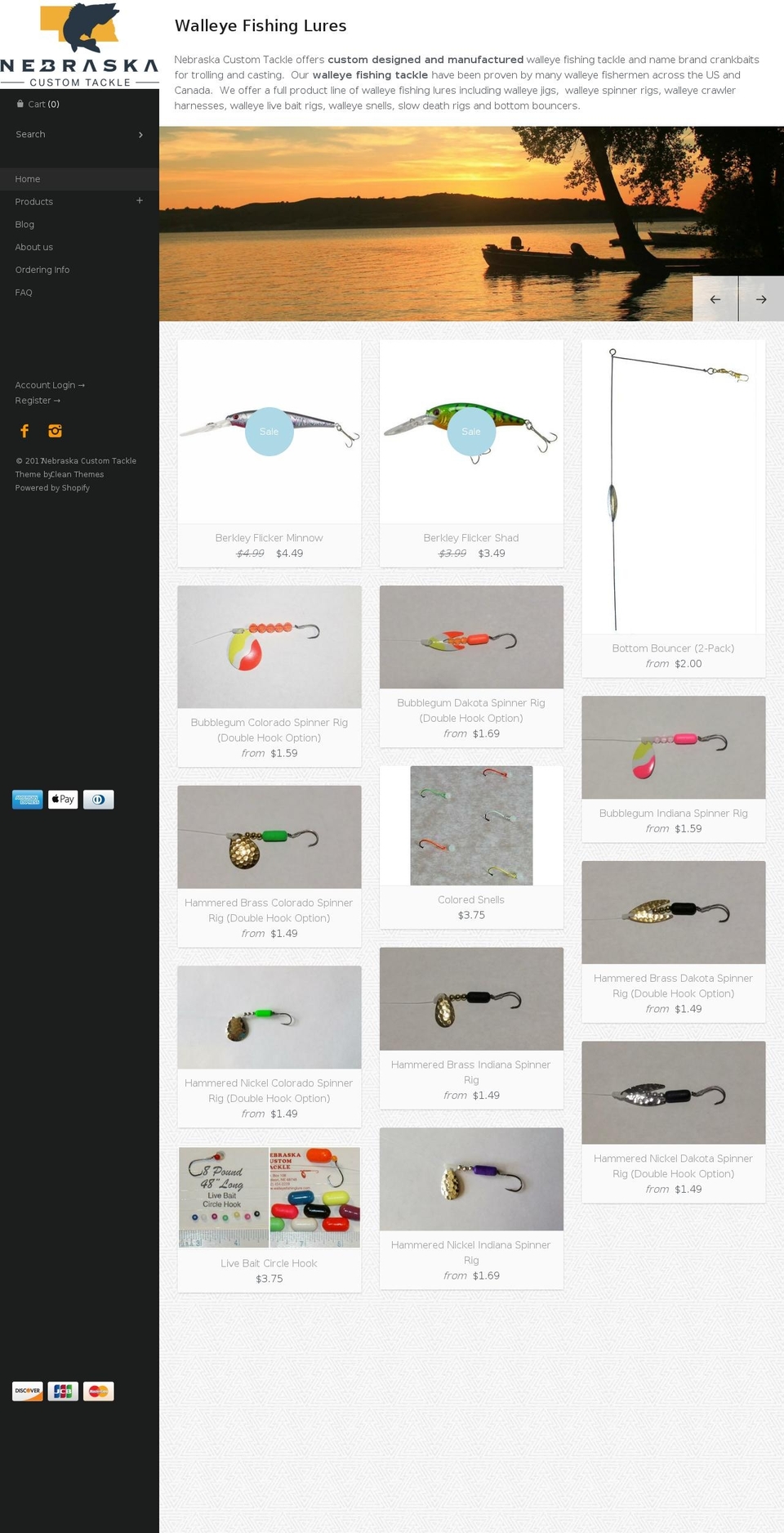 walleyefishinglure.com shopify website screenshot