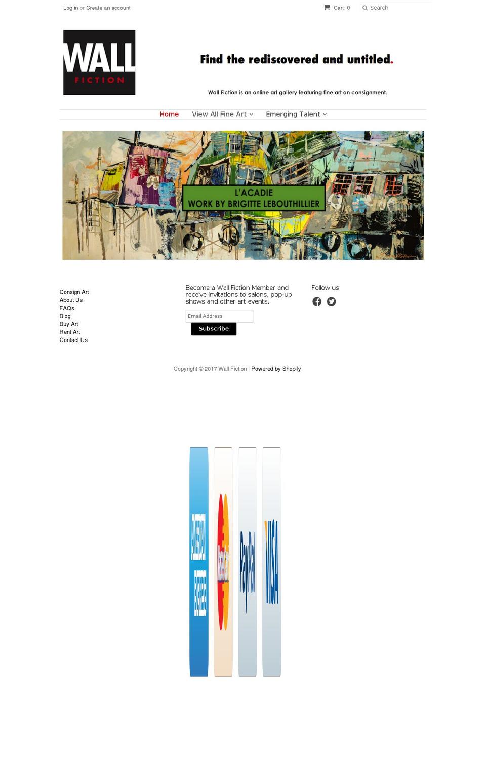 wallfiction.com shopify website screenshot