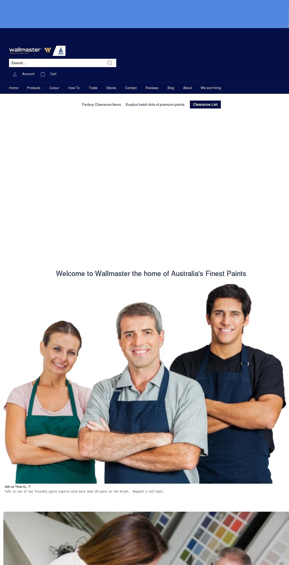 wallmasterpaints.com.au shopify website screenshot